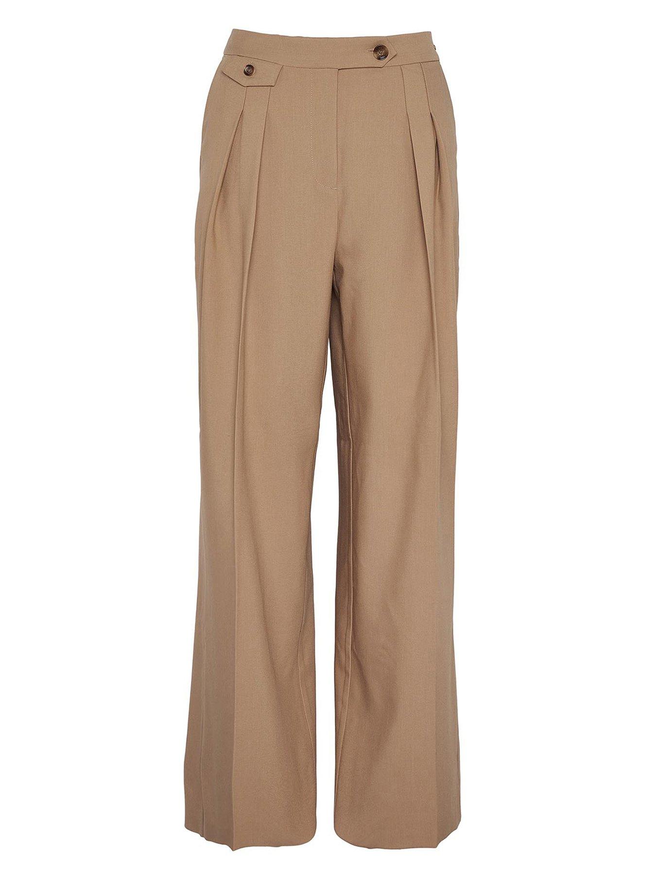  image of barbour-francis-wide-leg-trousers-beige