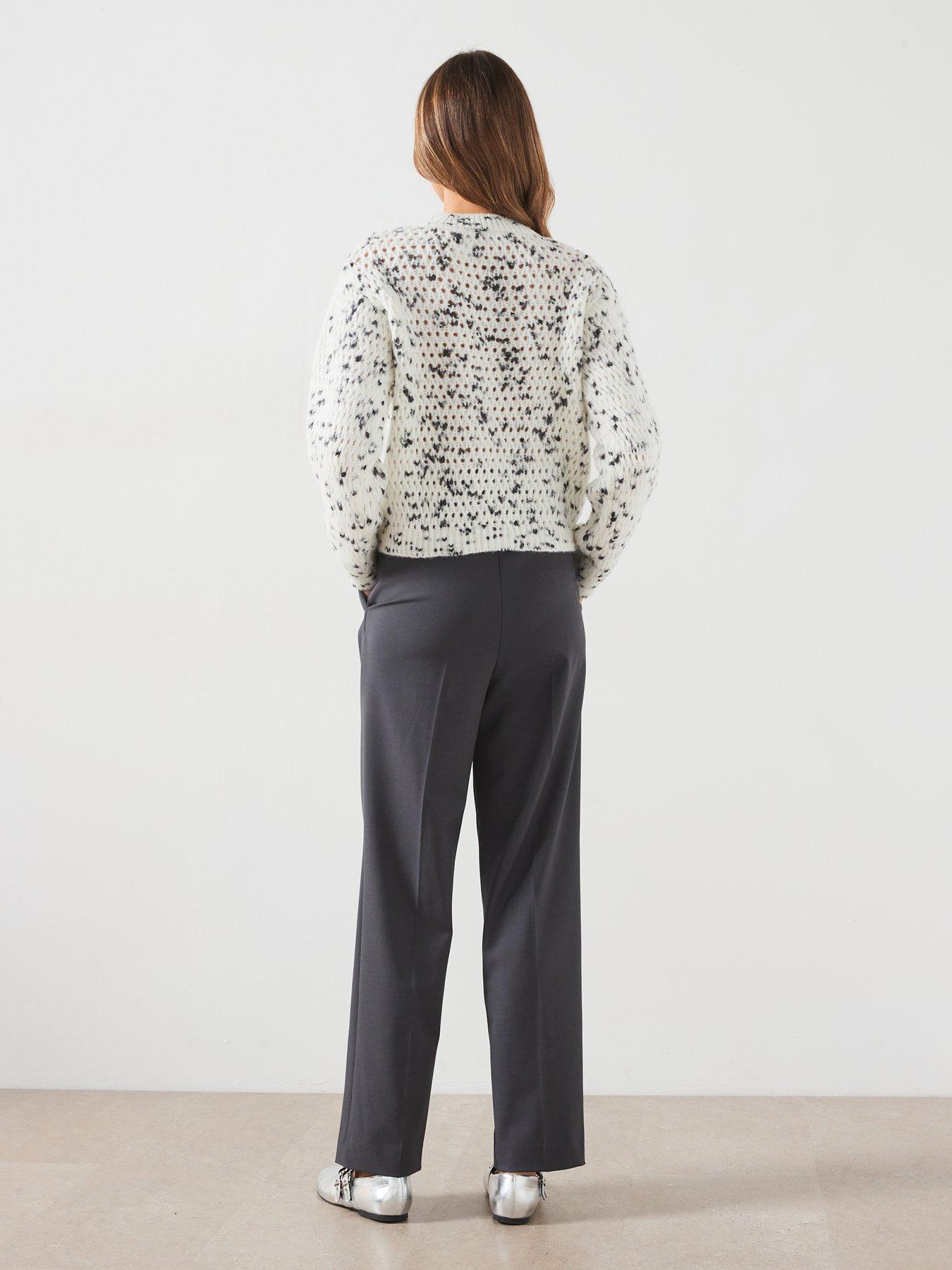 Image 6 of 6 of Mango Texture Marl Jumper - White