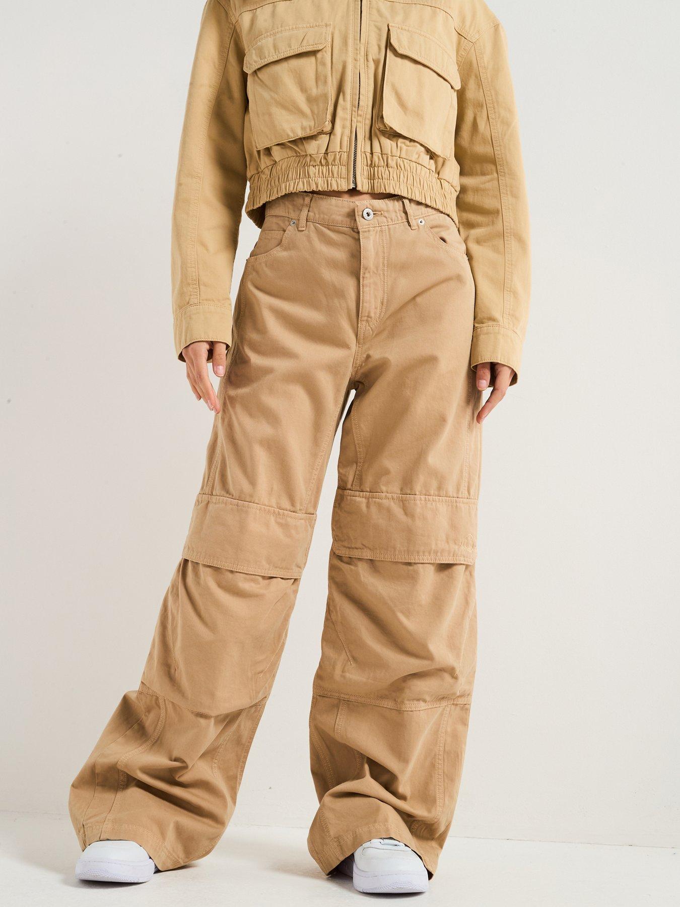 undefined Hunder High Waist Trousers - Beige