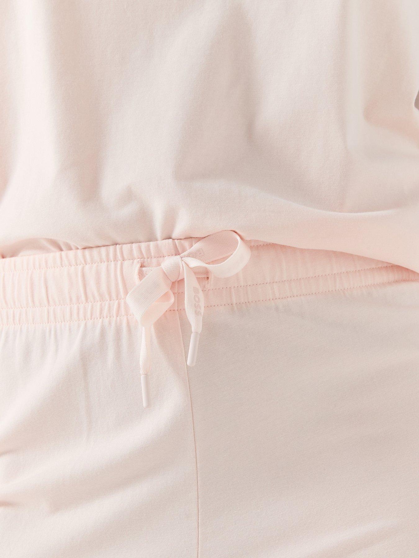  image of boss-logo-pyjama-pant-pink
