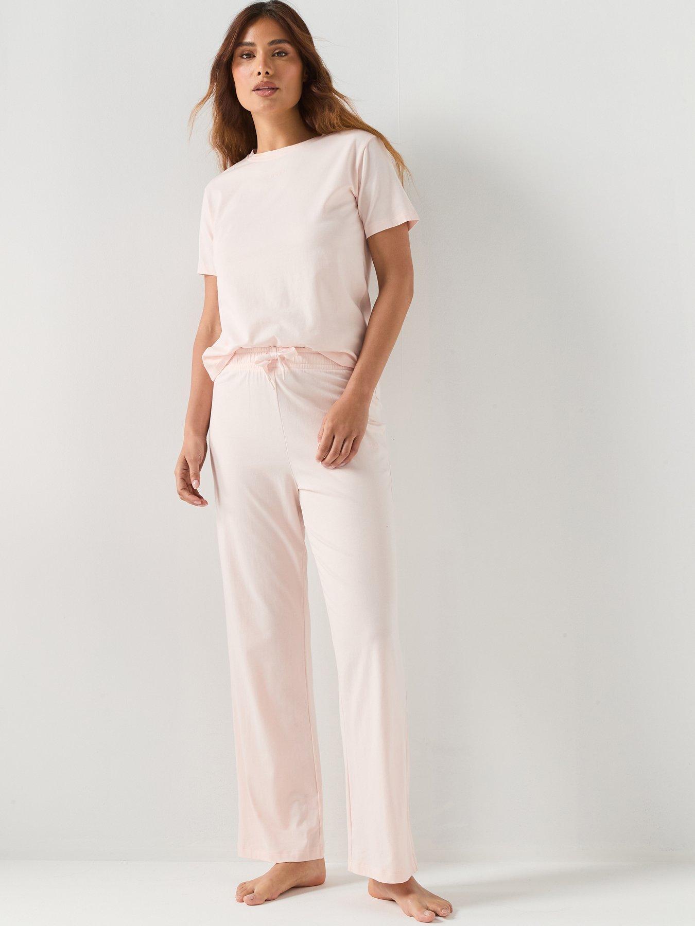  image of boss-logo-pyjama-pant-pink