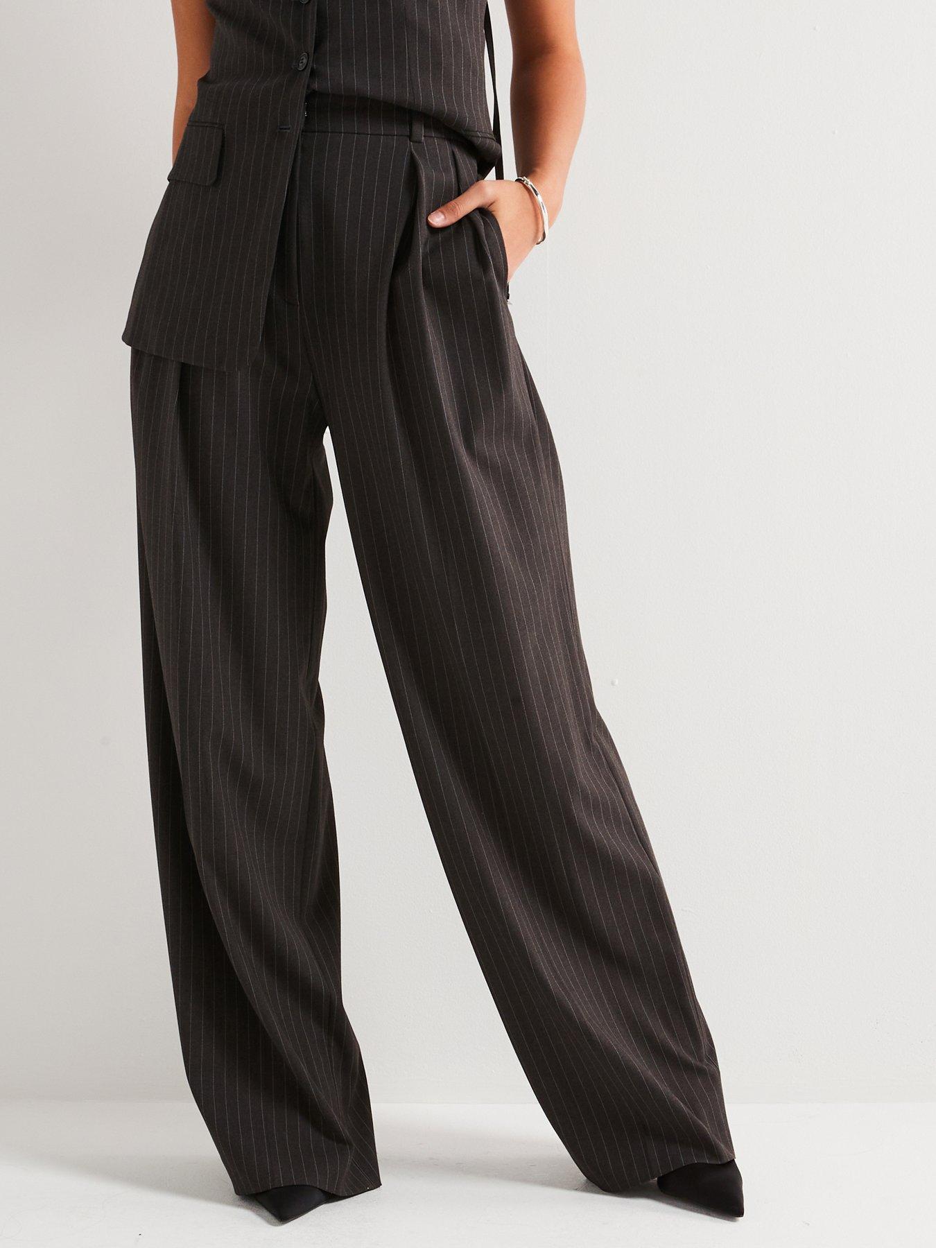 undefined Hensea Pinstripe Trouser - Grey