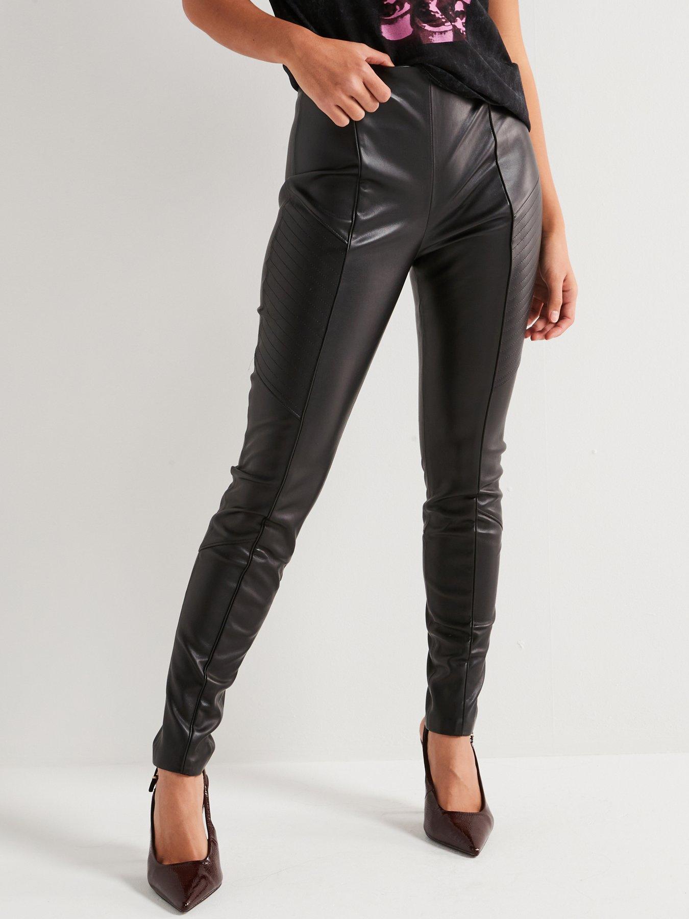 undefined Hesaja Faux Leather Leggings - Black