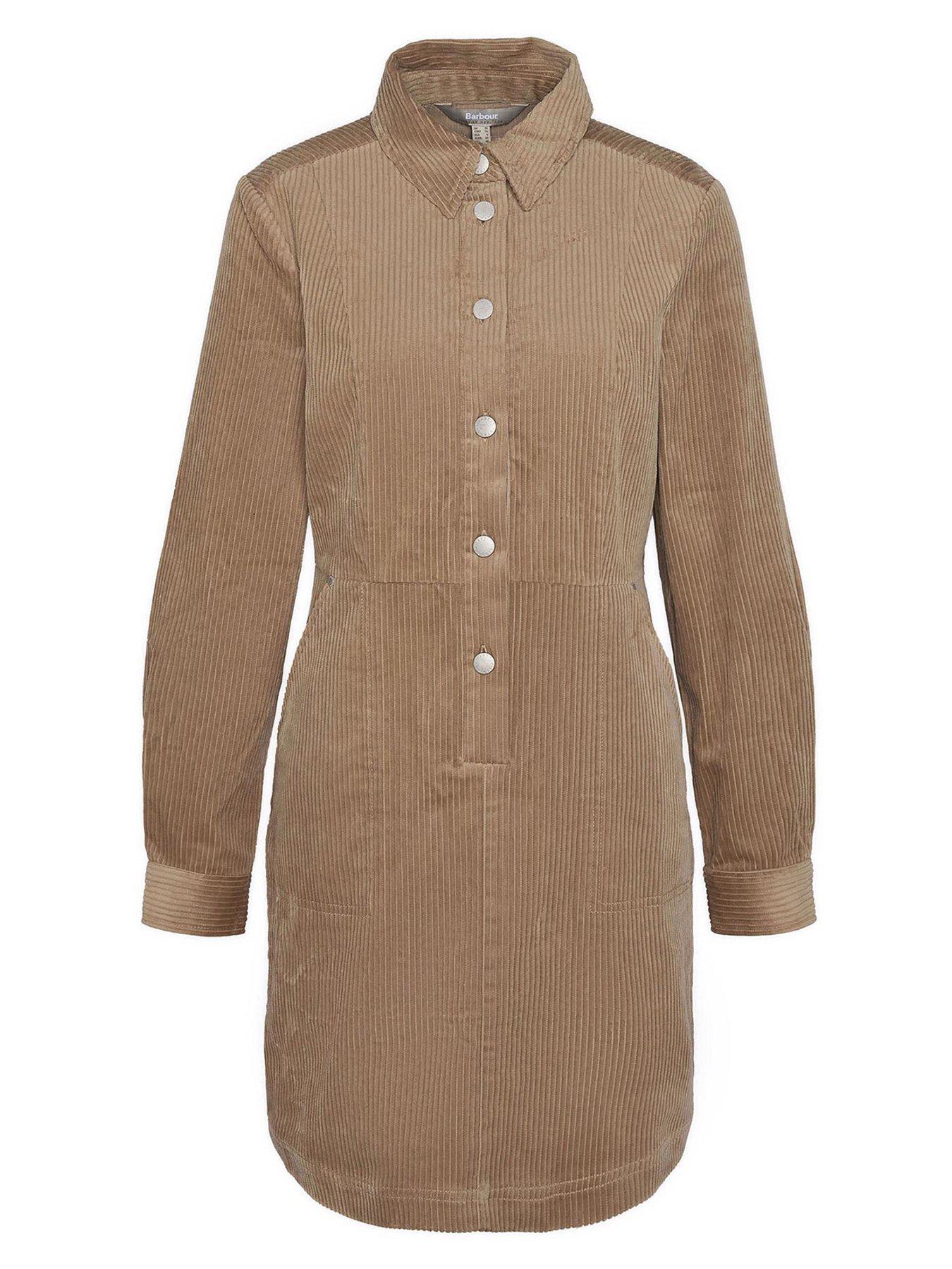  image of barbour-tessa-mini-dress-beige