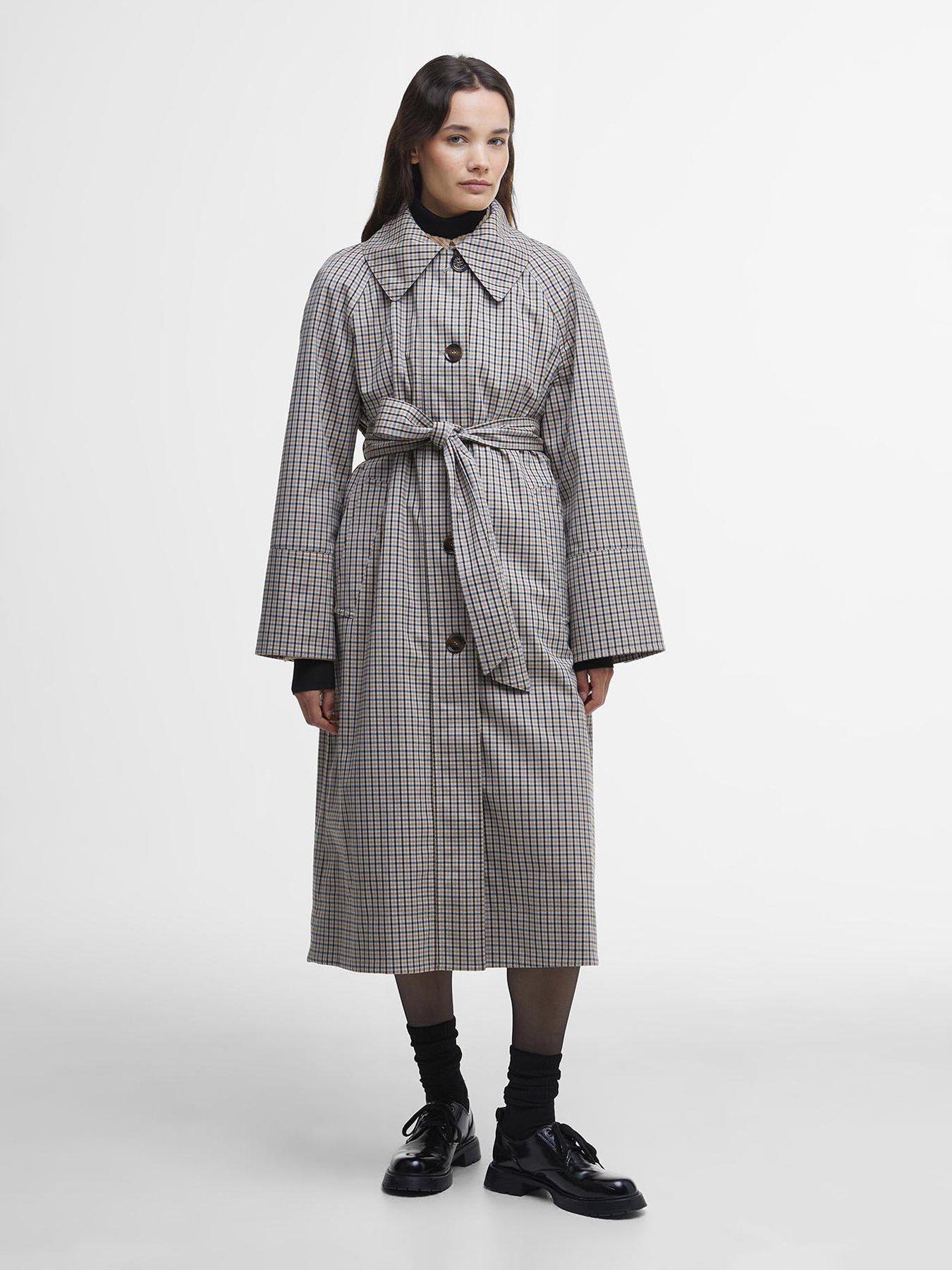 undefined Beatrix Check Showerproof Trench Coat - Multi