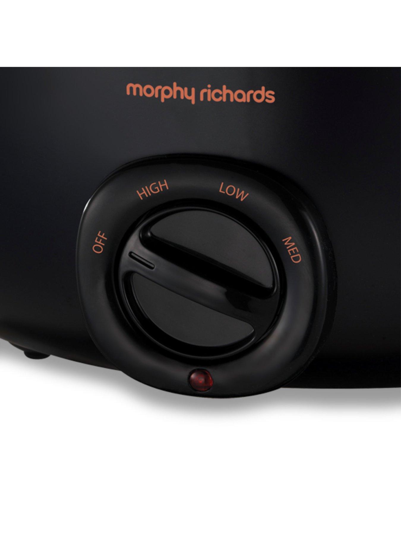  image of morphy-richards-sear-and-stew-black-and-rose-gold-65l-slow-cooker