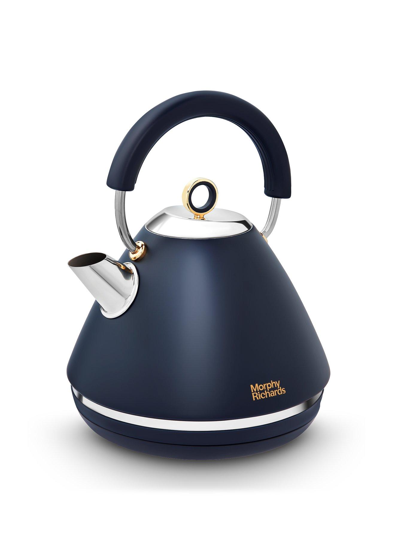  image of morphy-richards-accents-gold-pyramid-kettle-navy