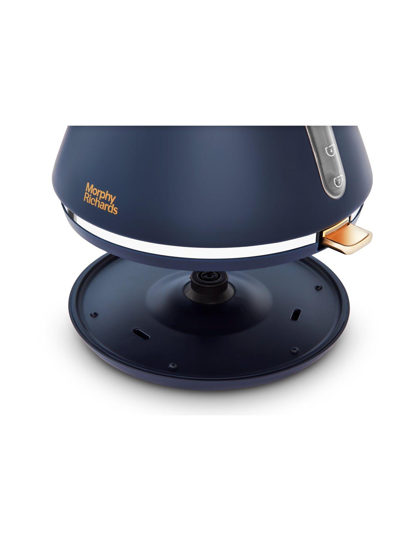  image of morphy-richards-accents-gold-pyramid-kettle-navy
