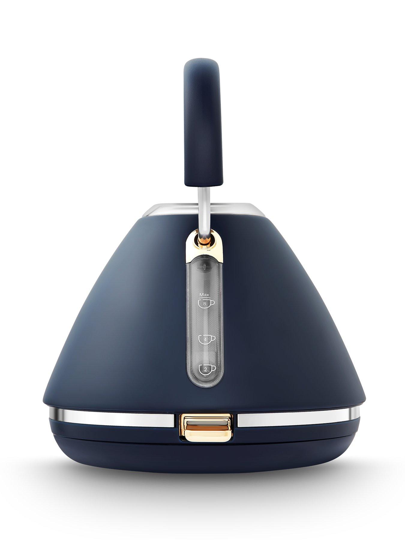  image of morphy-richards-accents-gold-pyramid-kettle-navy