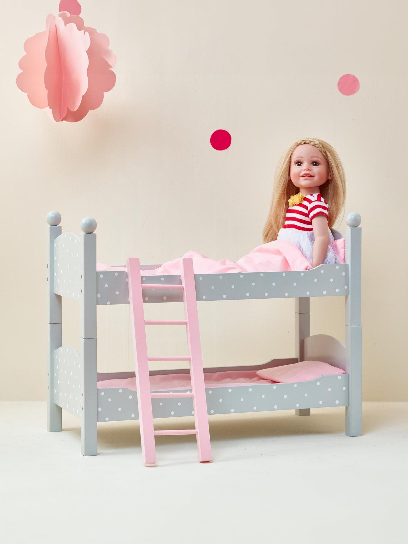 Image 7 of 7 of Teamson Kids Olivia's Little World Doll's&nbsp;Double Bunk Bed - Polka Dots