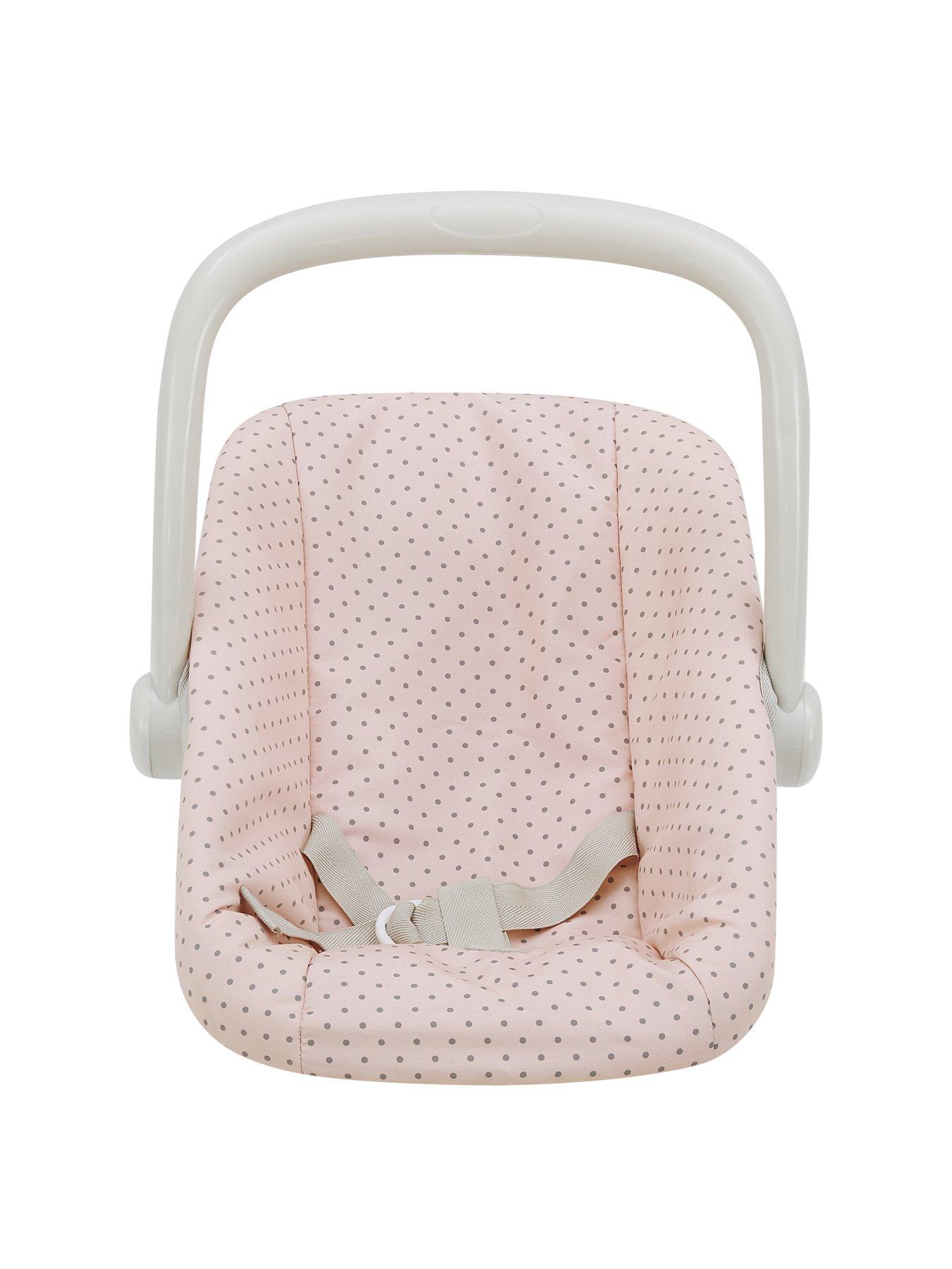 Image 2 of 6 of Teamson Kids Olivia's Little World Polka Dot Princess 2pc. Baby Doll Carrier and Car Seat Set