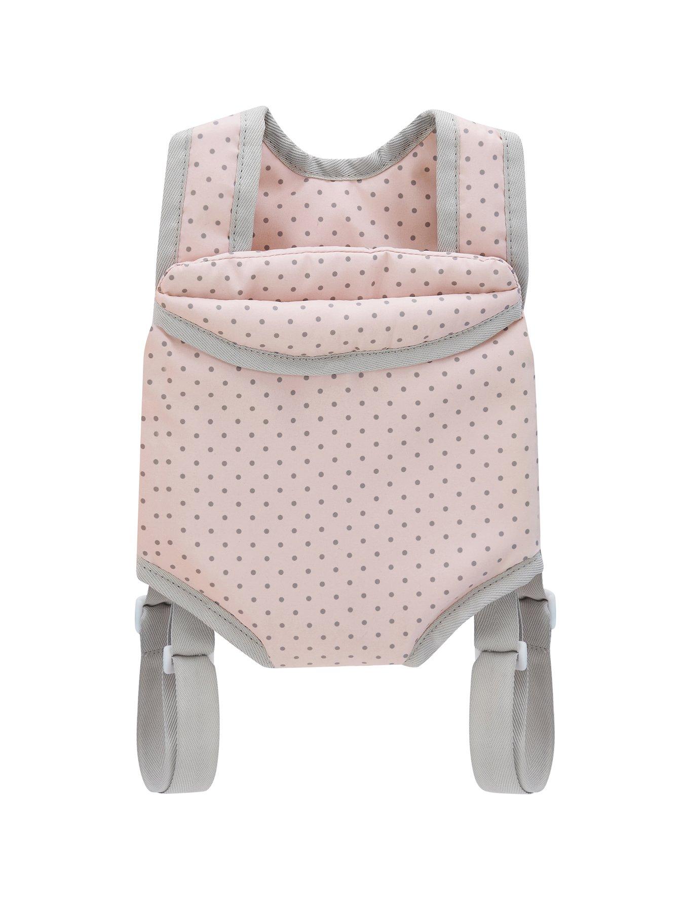 Image 3 of 6 of Teamson Kids Olivia's Little World Polka Dot Princess 2pc. Baby Doll Carrier and Car Seat Set