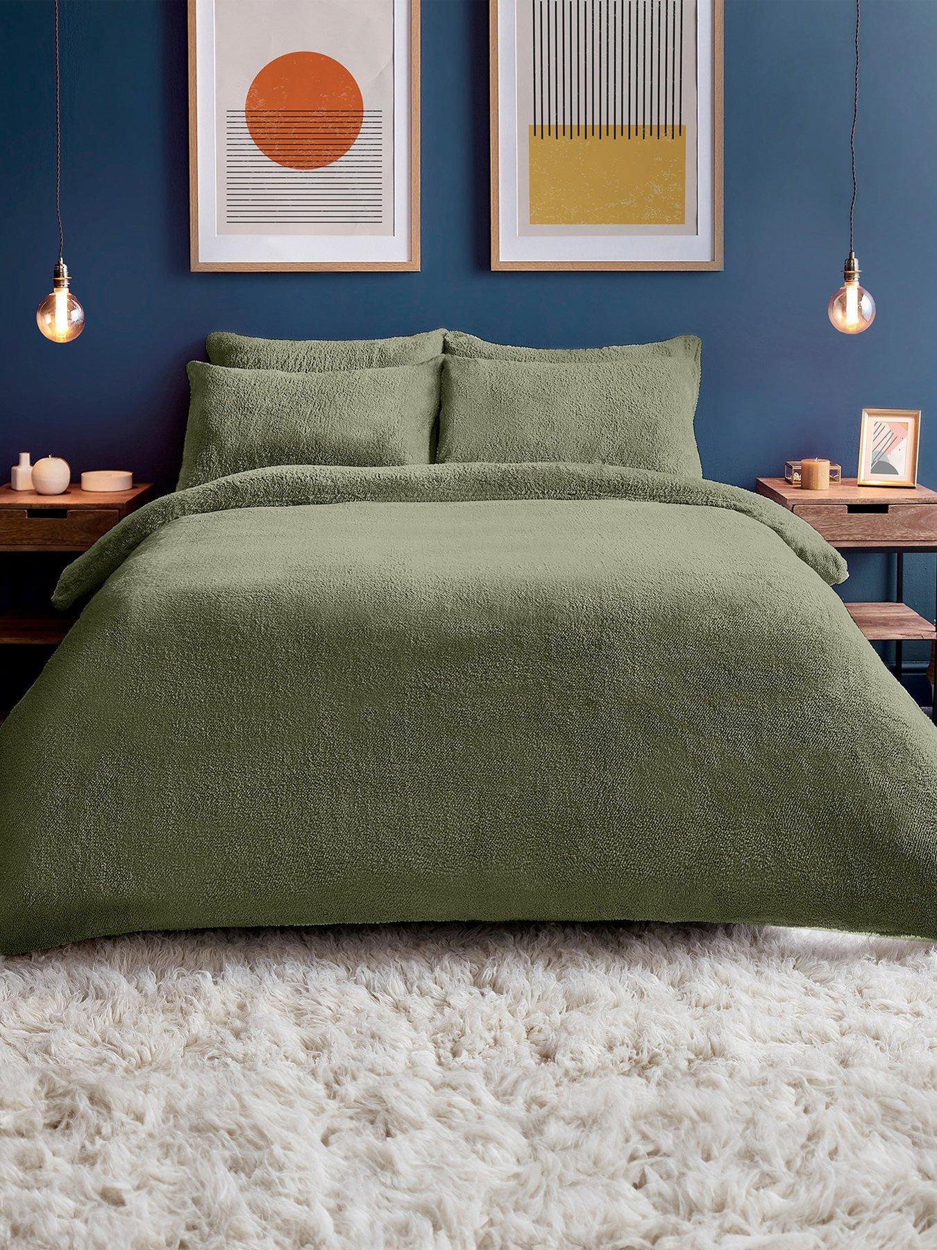 Silent night teddy fleece duvet king size sale