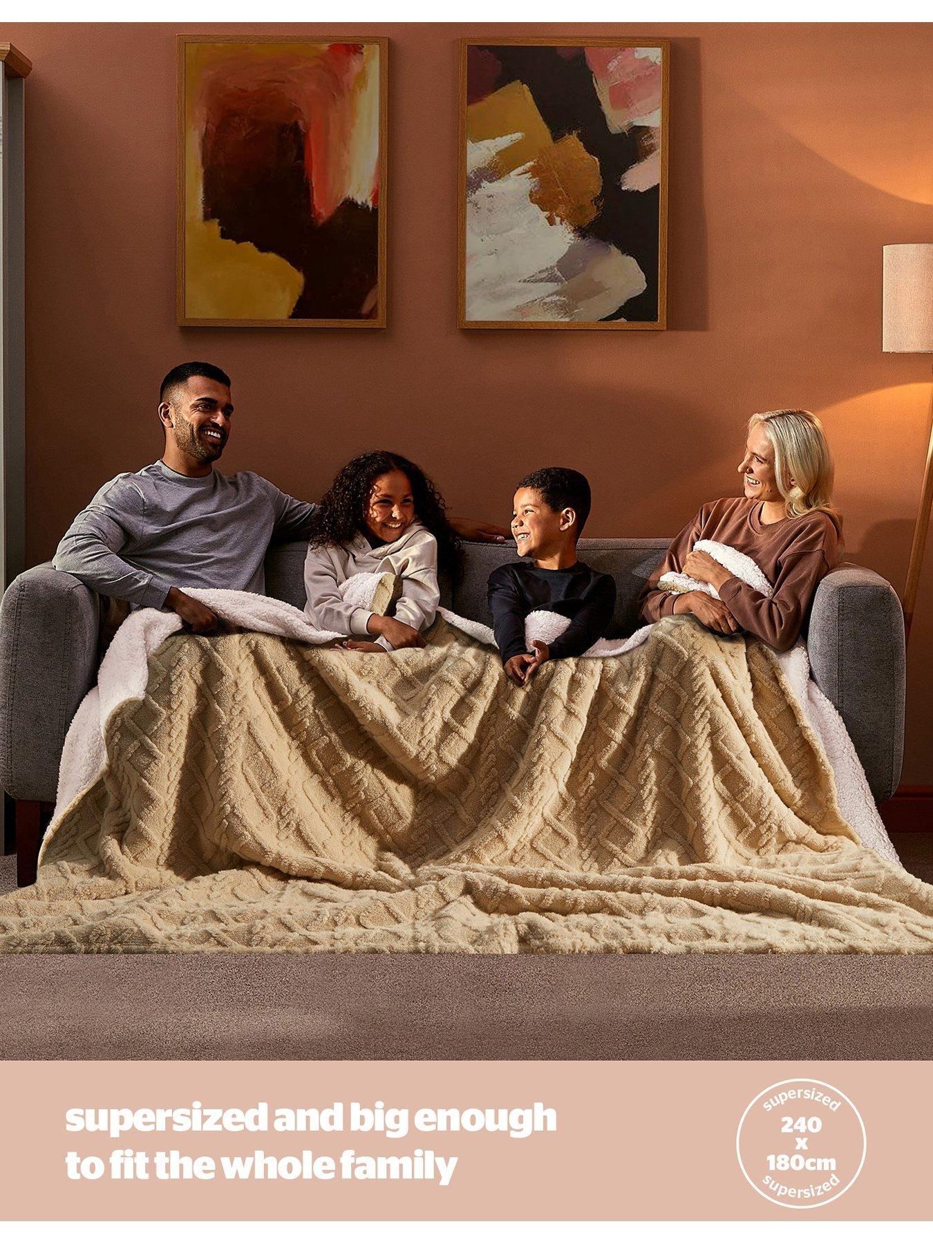 Demdaco Family Blanket Life Comfort 10ft Oversized Family Blanket