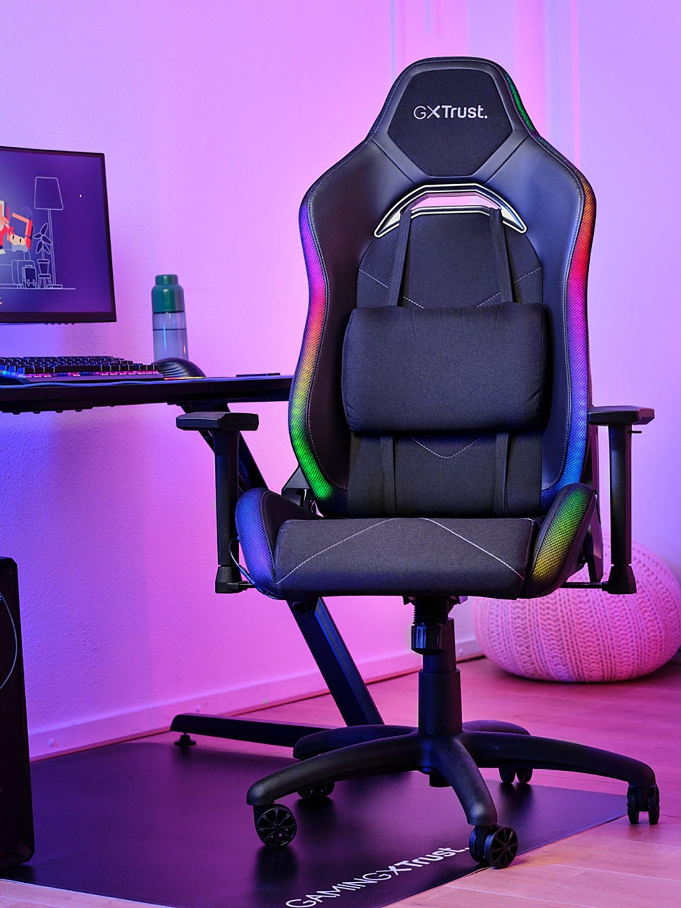 front image of trust-gxt719-ruya-rgb-adjustable-gaming-chair--nbspblack