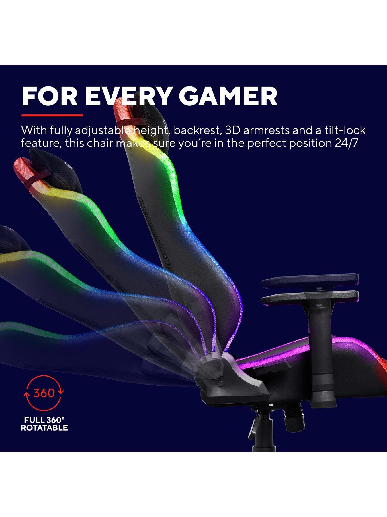  image of trust-gxt719-ruya-rgb-adjustable-gaming-chair-black