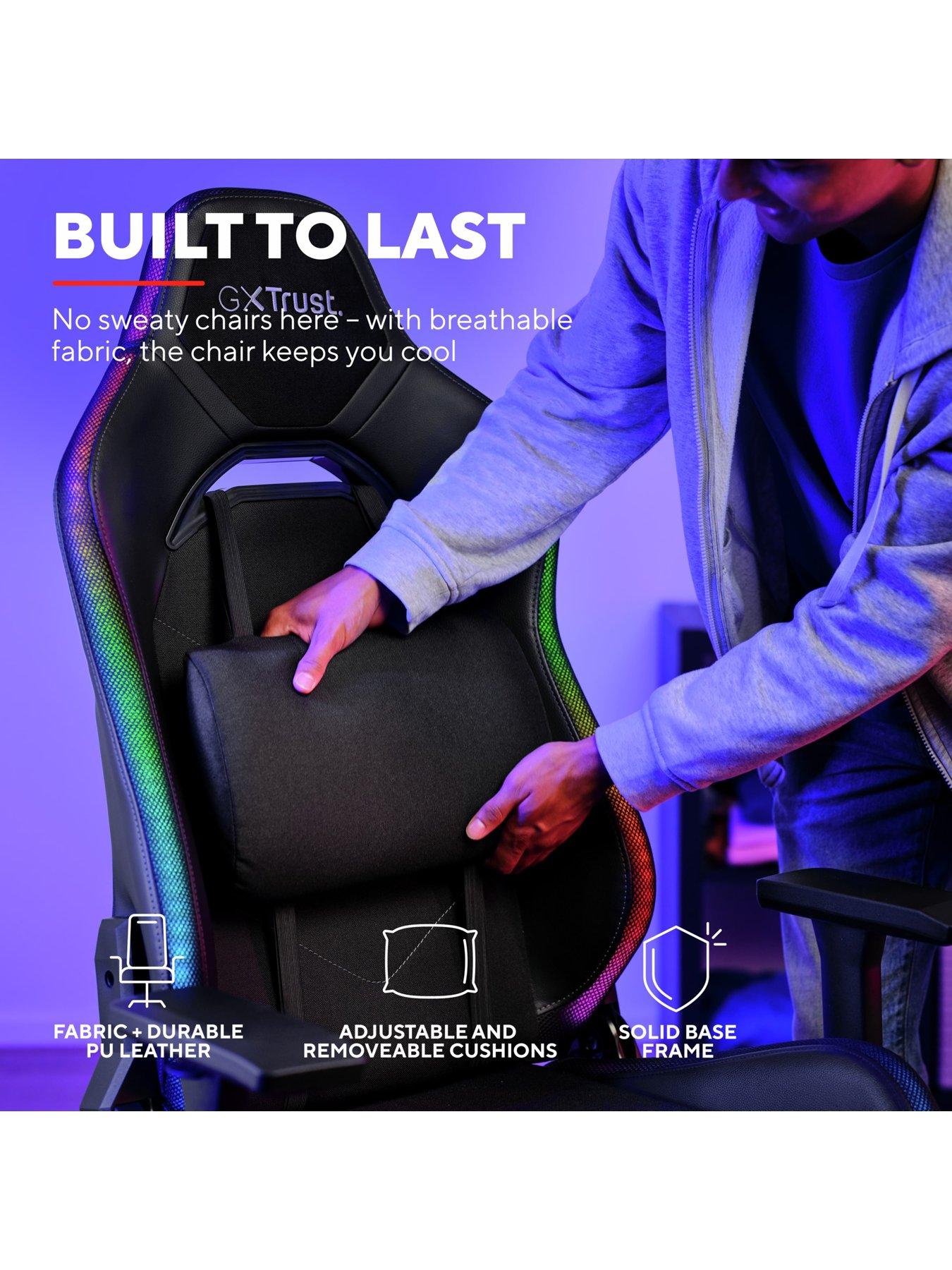  image of trust-gxt719-ruya-rgb-adjustable-gaming-chair-black