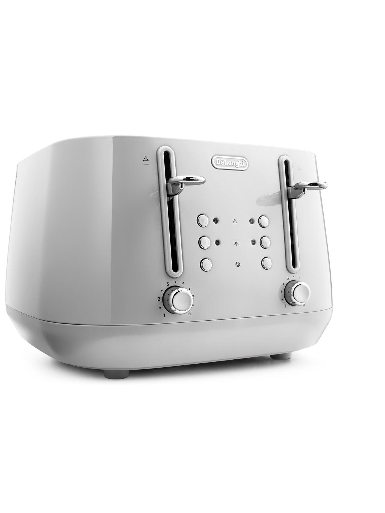  image of delonghi-eclettica-4-slicenbsptoaster-white