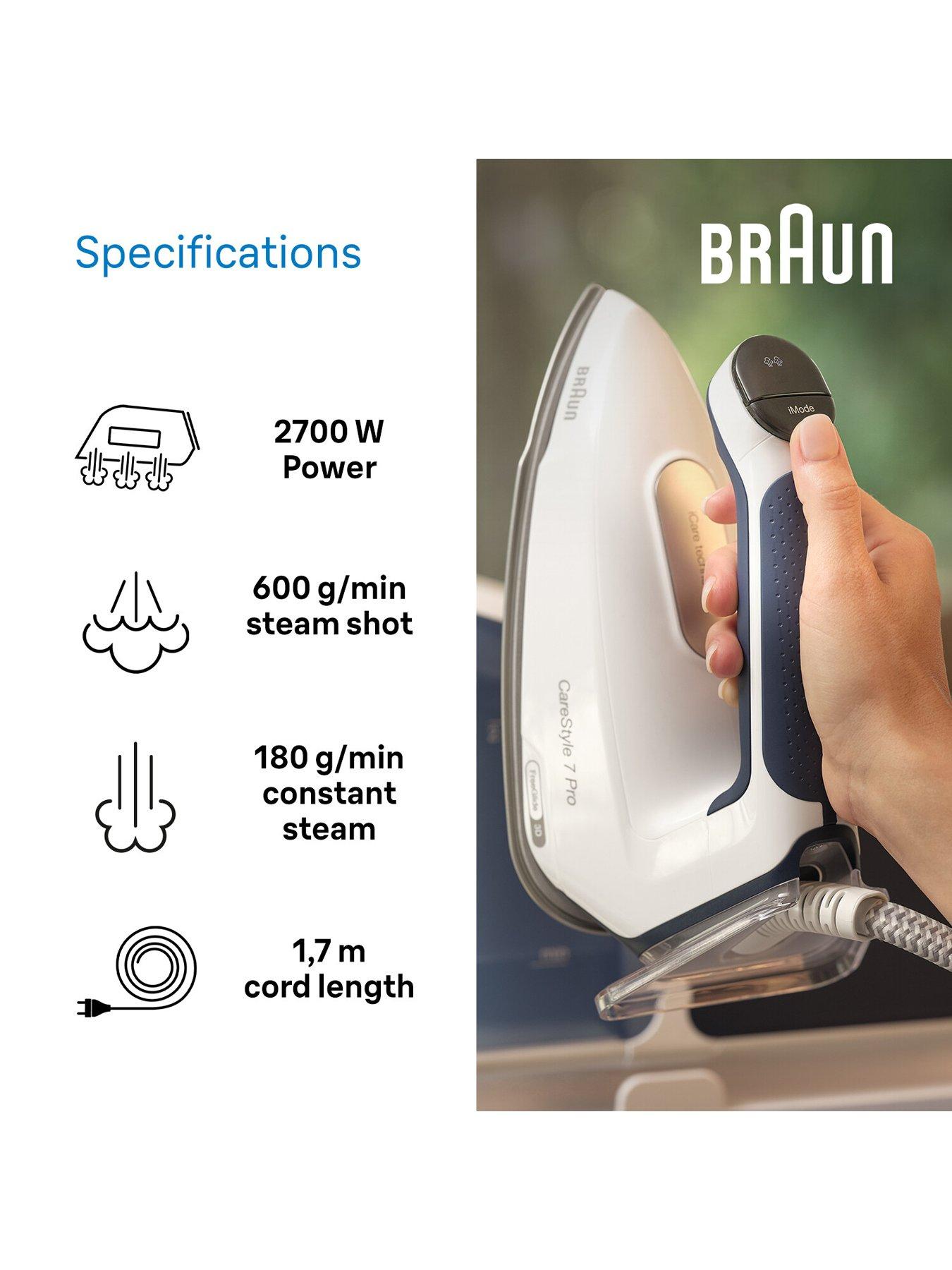 Image 3 of 7 of Braun IS7282BL CareStyle 7 Pro Steam Iron - Blue