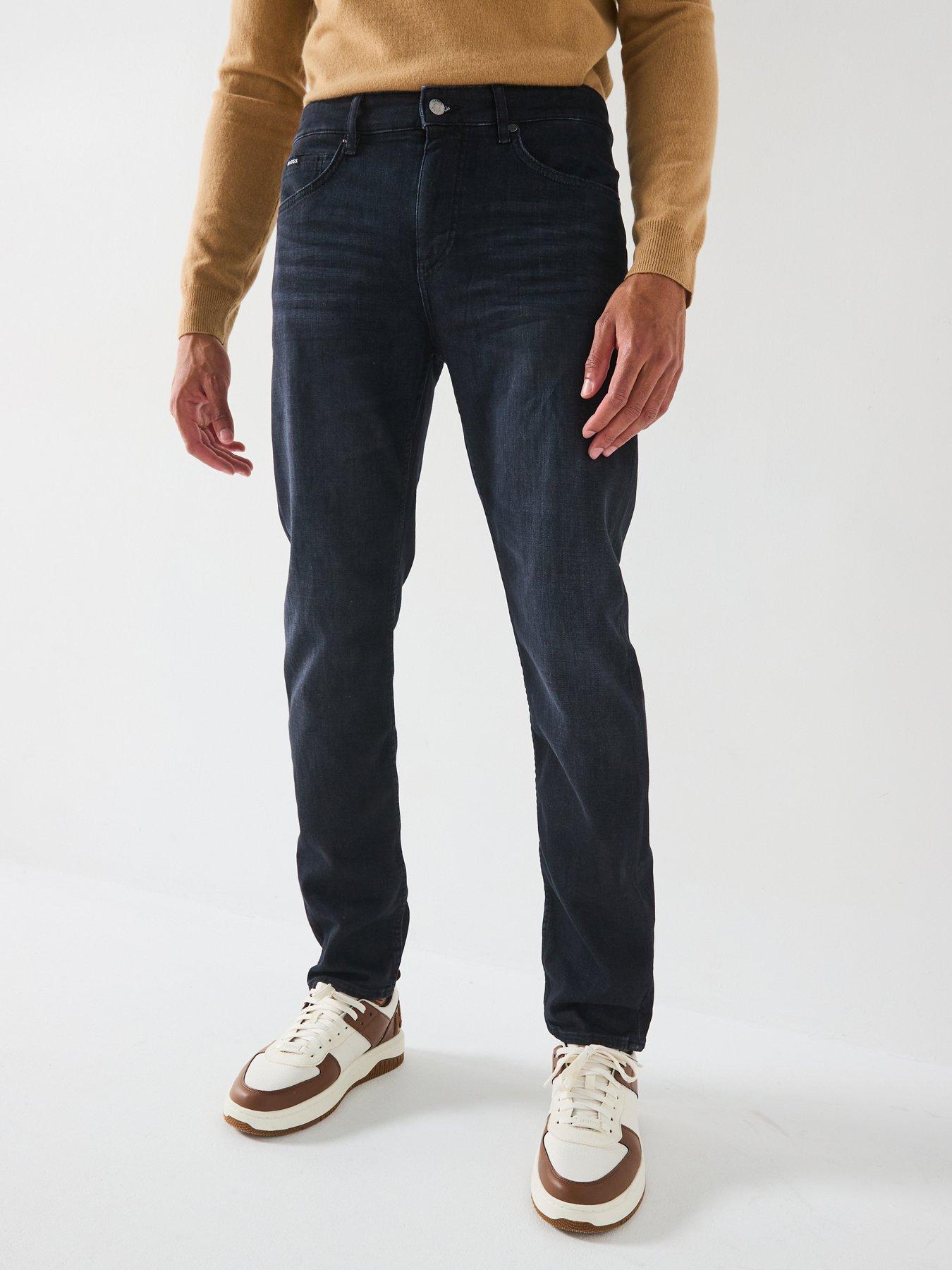 front image of boss-h-delaware-slim-fit-jeans-grey