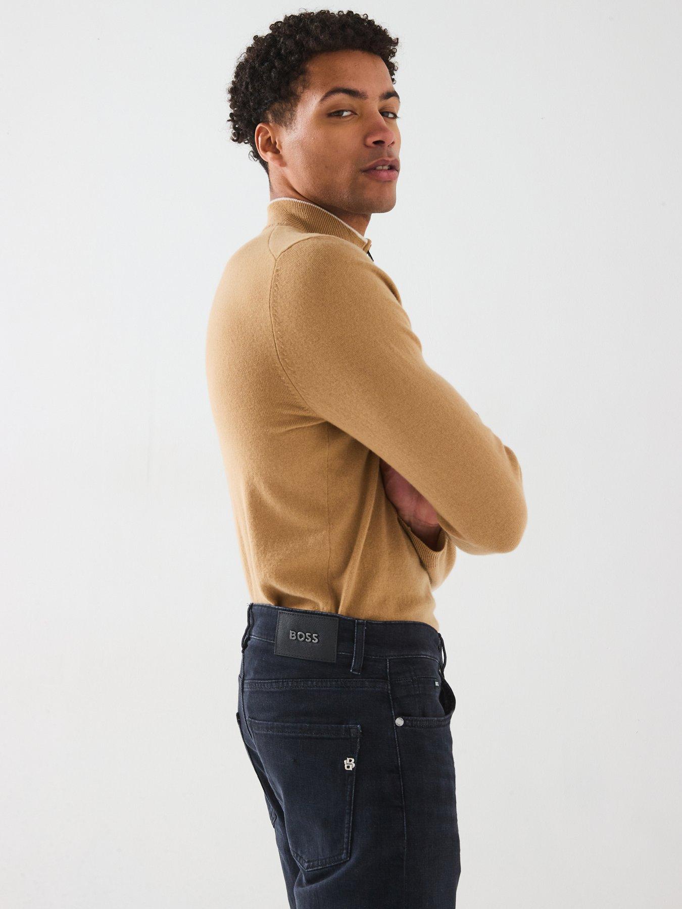  image of boss-h-delaware-slim-fit-jeans-grey