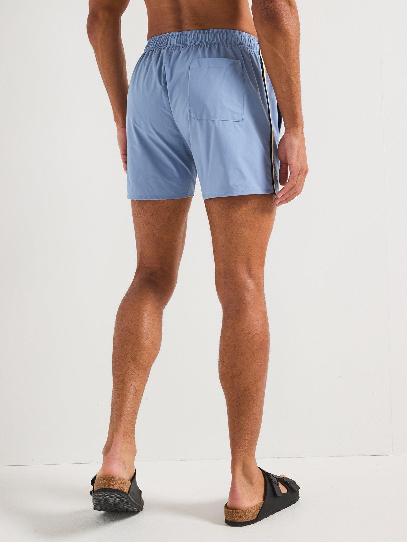 Image 2 of 4 of BOSS Iconic Midi Length Swimshorts - Blue
