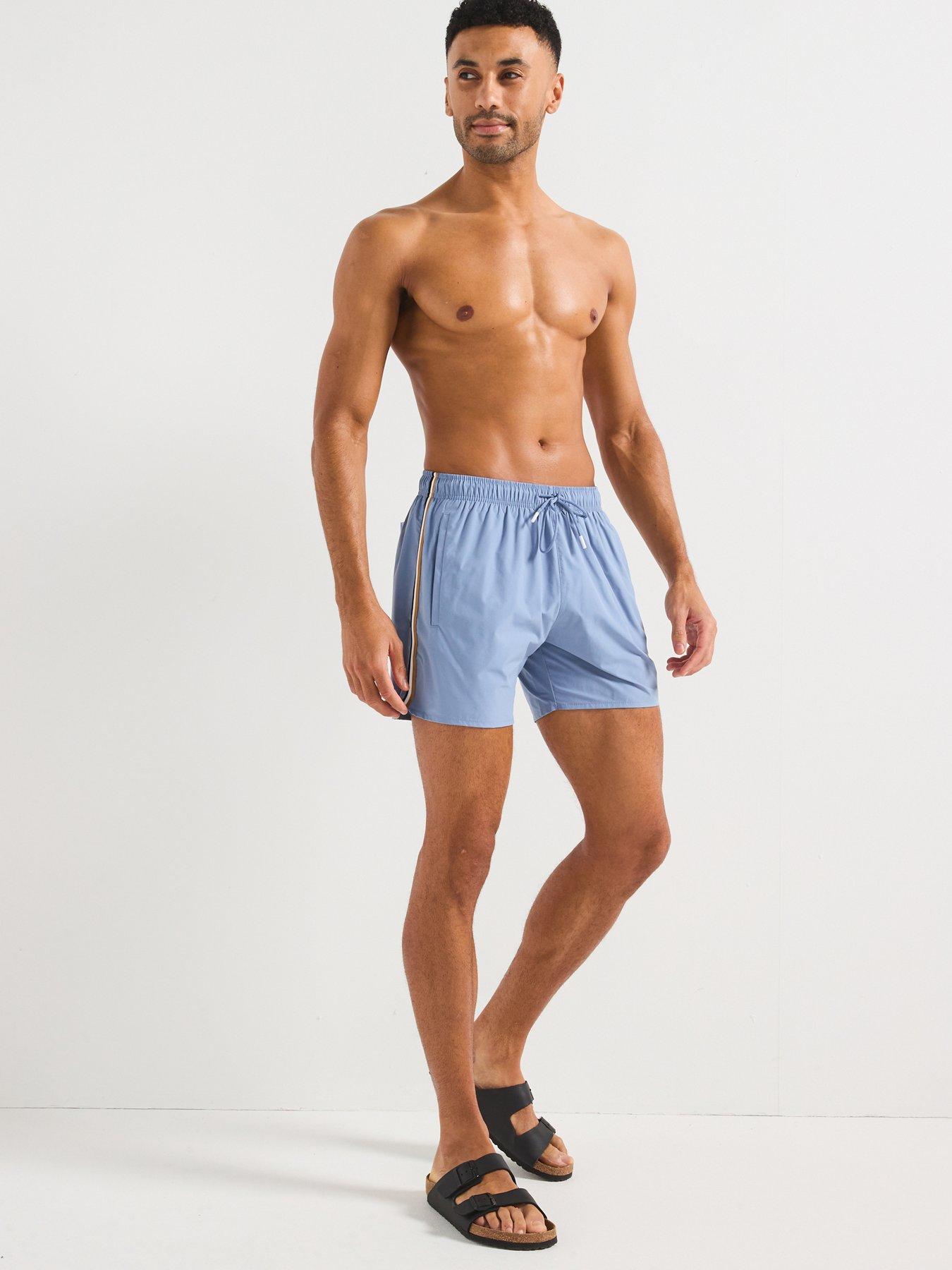 Image 3 of 4 of BOSS Iconic Midi Length Swimshorts - Blue