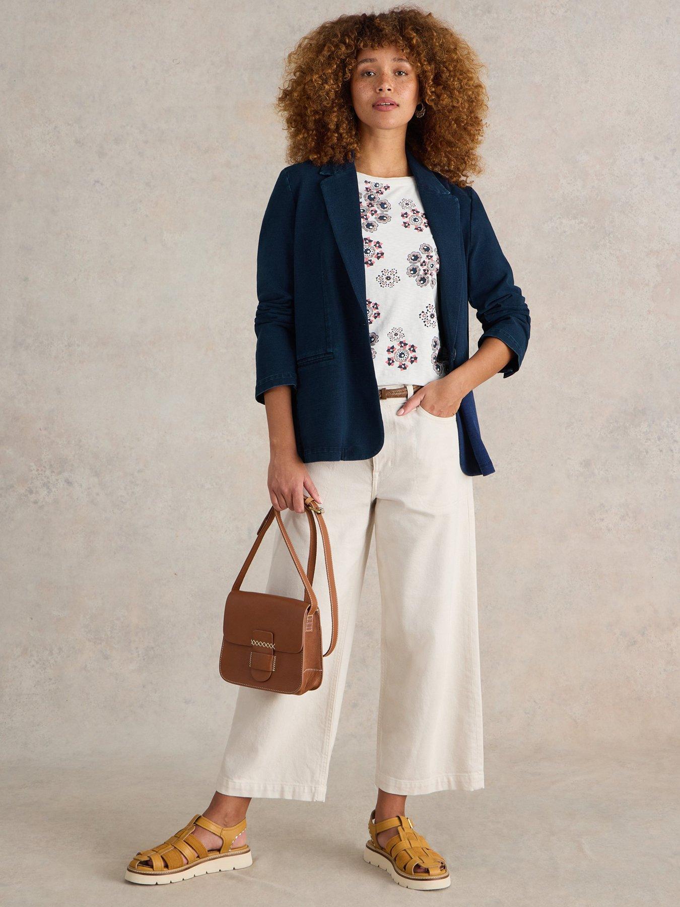 White Stuff Evelyn Jersey Blazer - Blue