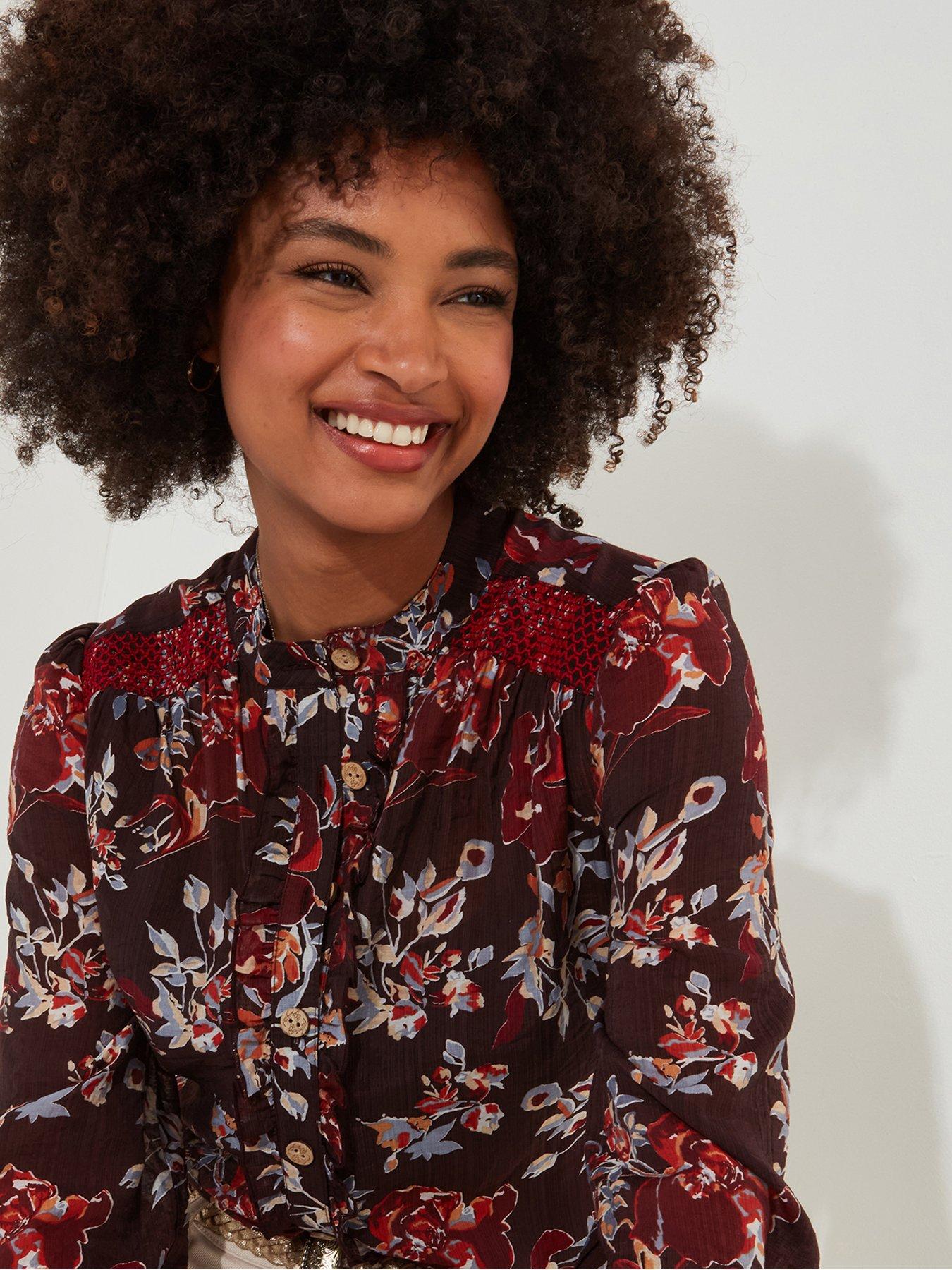  image of joe-browns-floral-blouse-and-cami--purple