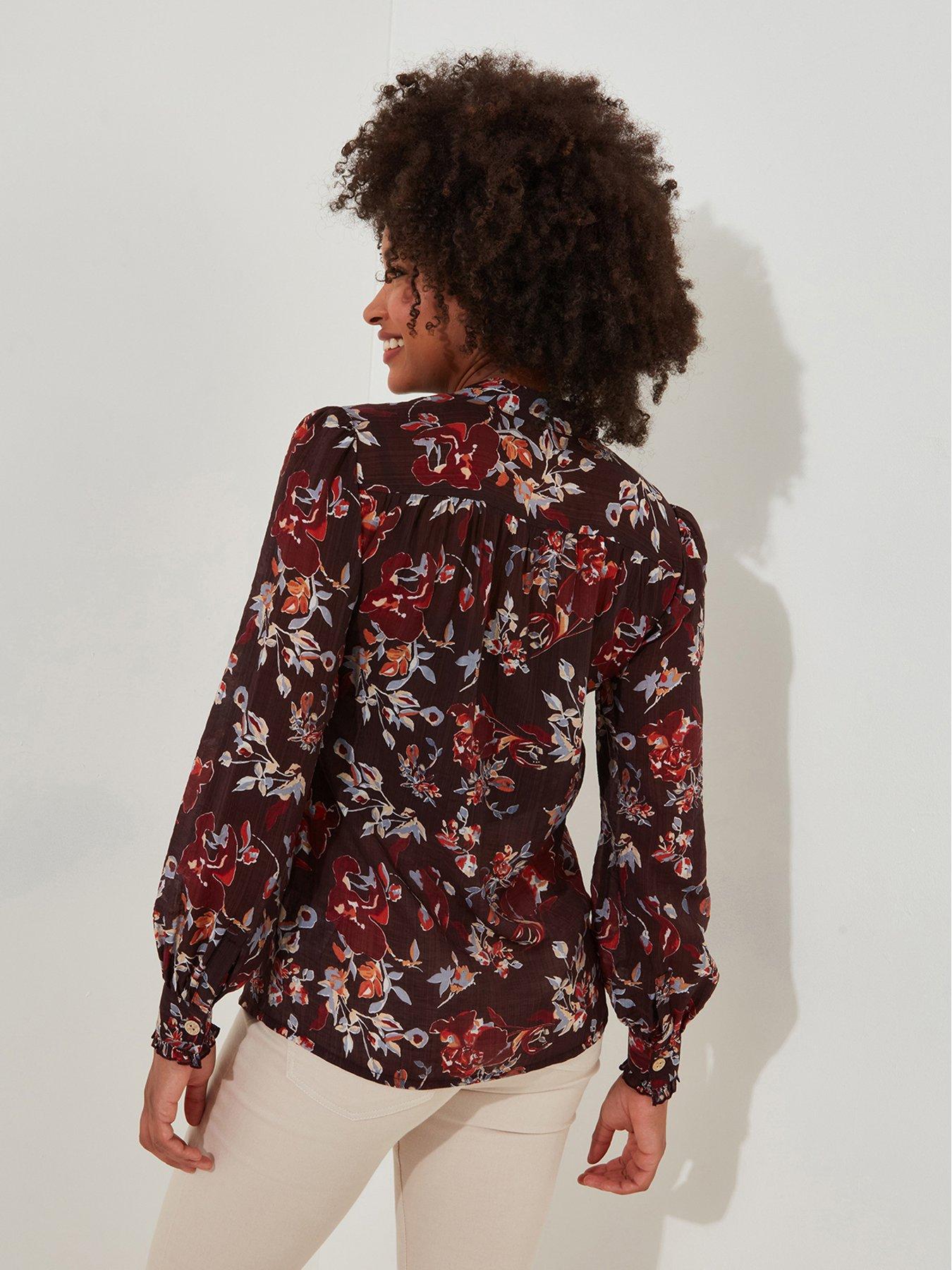  image of joe-browns-floral-blouse-and-cami--purple
