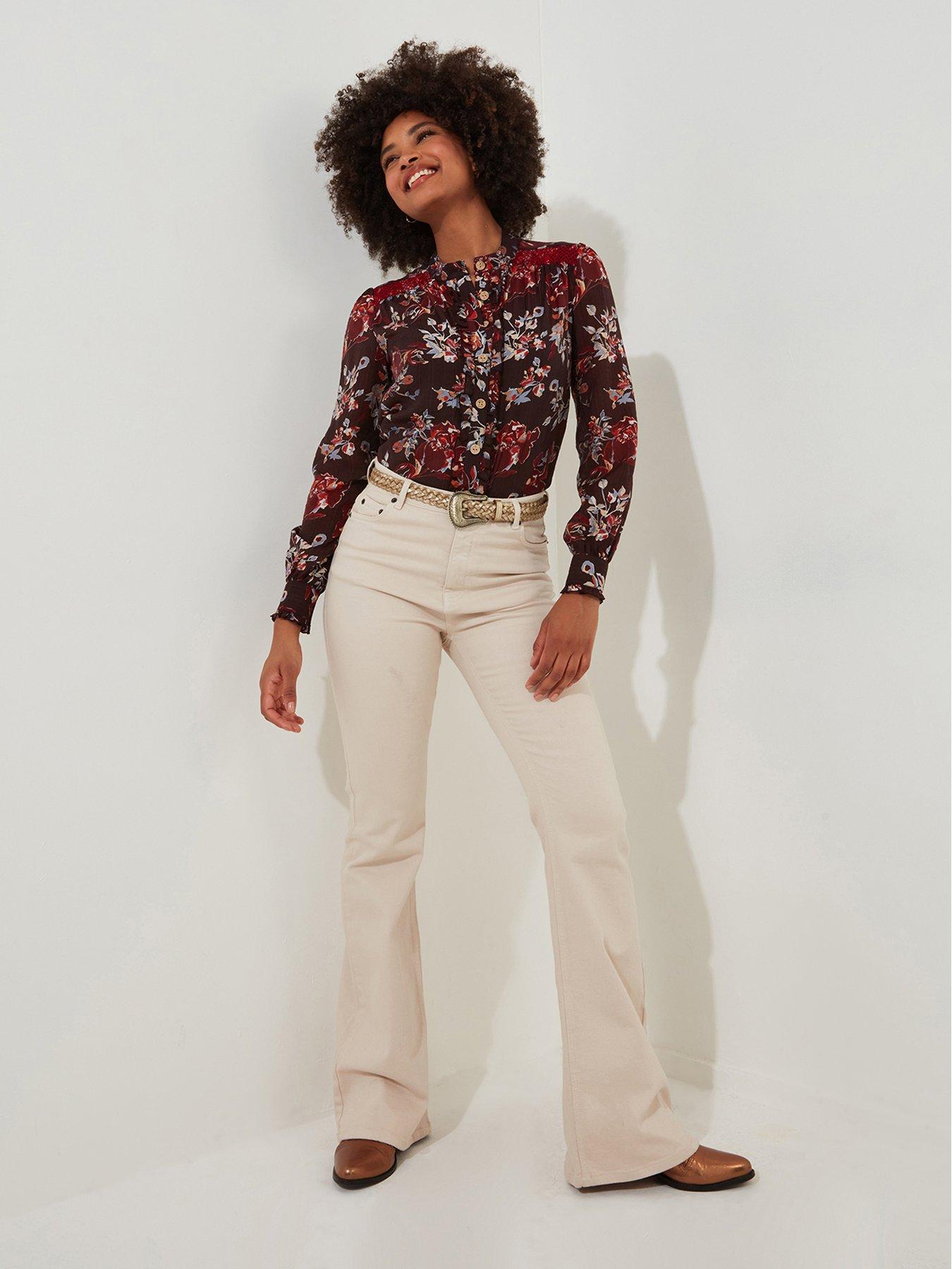  image of joe-browns-floral-blouse-and-cami--purple