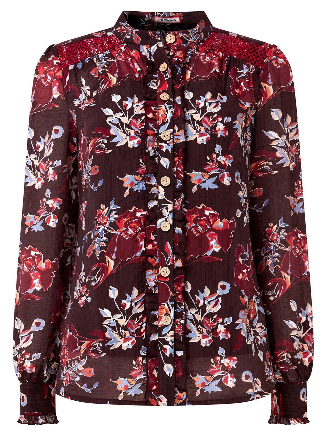  image of joe-browns-floral-blouse-and-cami--purple