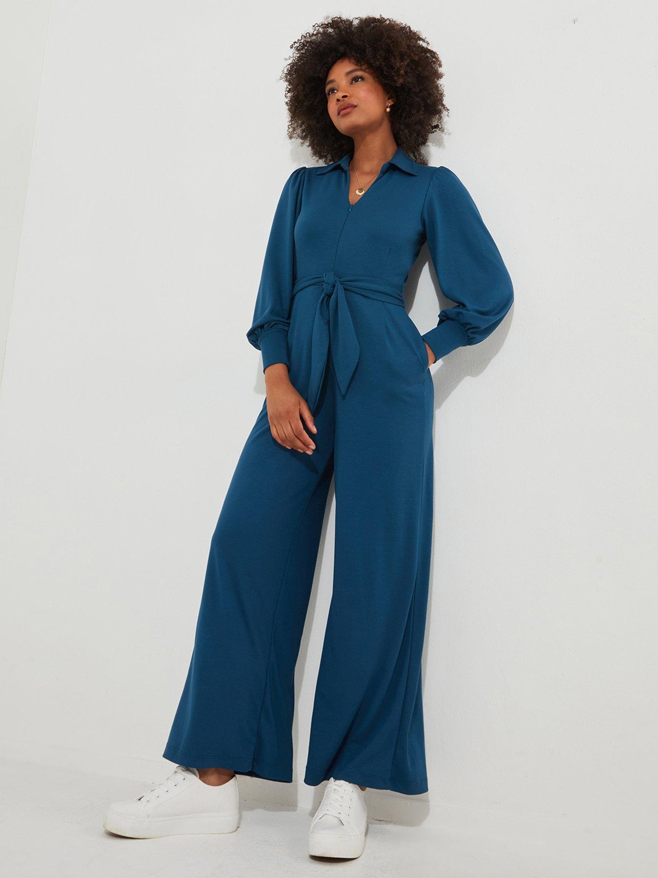 undefined Zipped Jumpsuit -blue