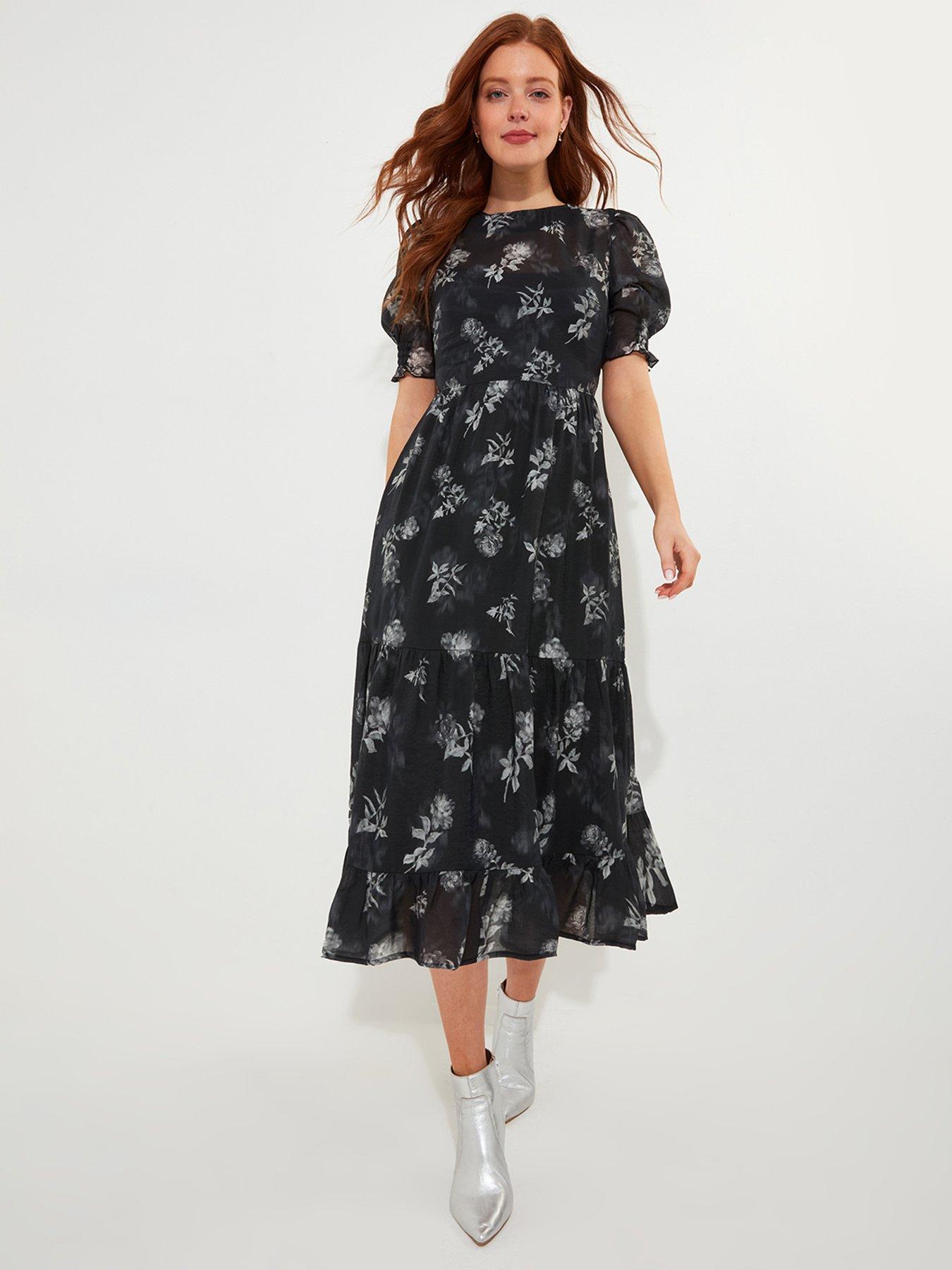 undefined Black Maxi Smock Dress