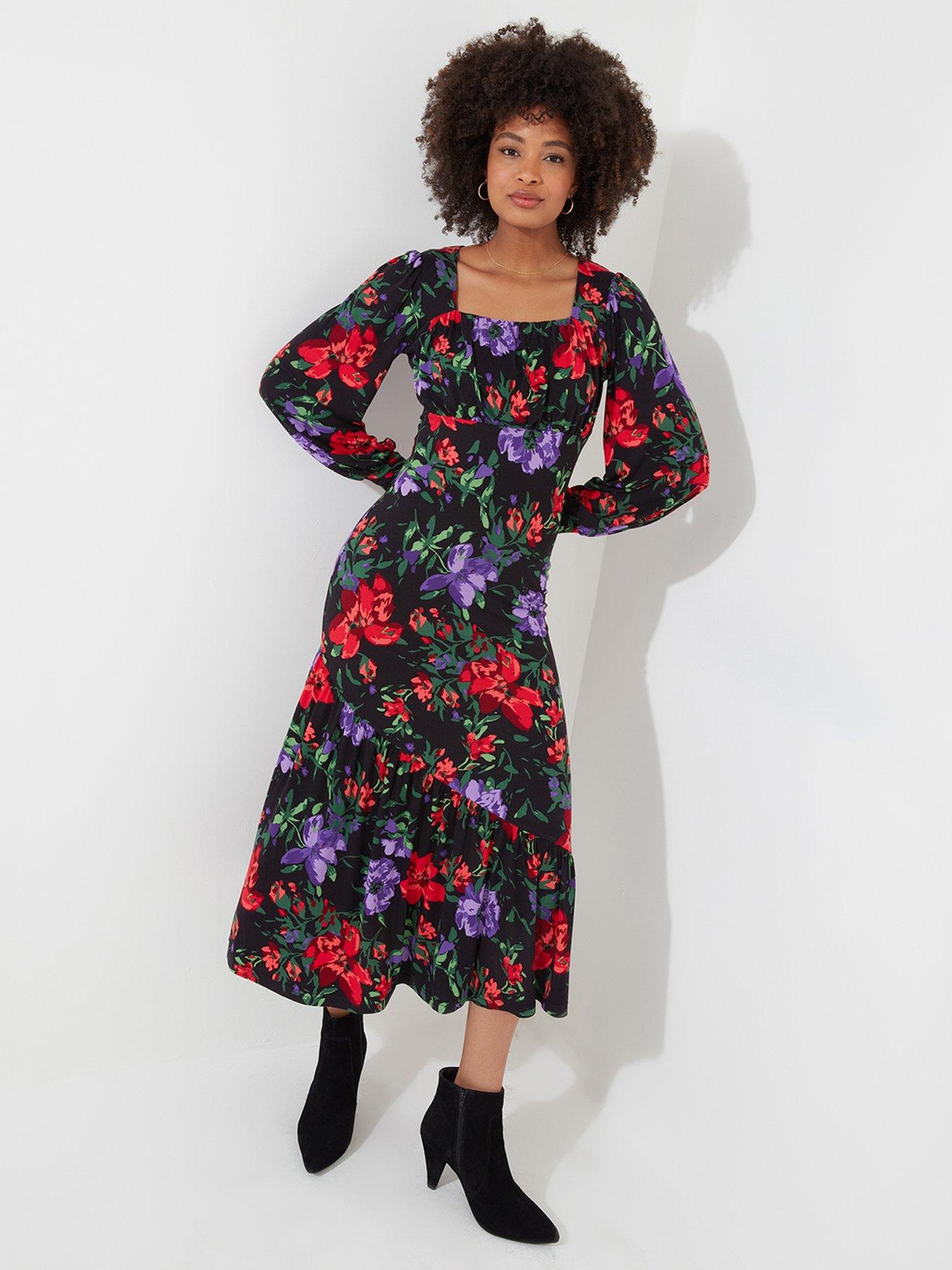  image of joe-browns-shona-floral-print-midaxi-dress-multi