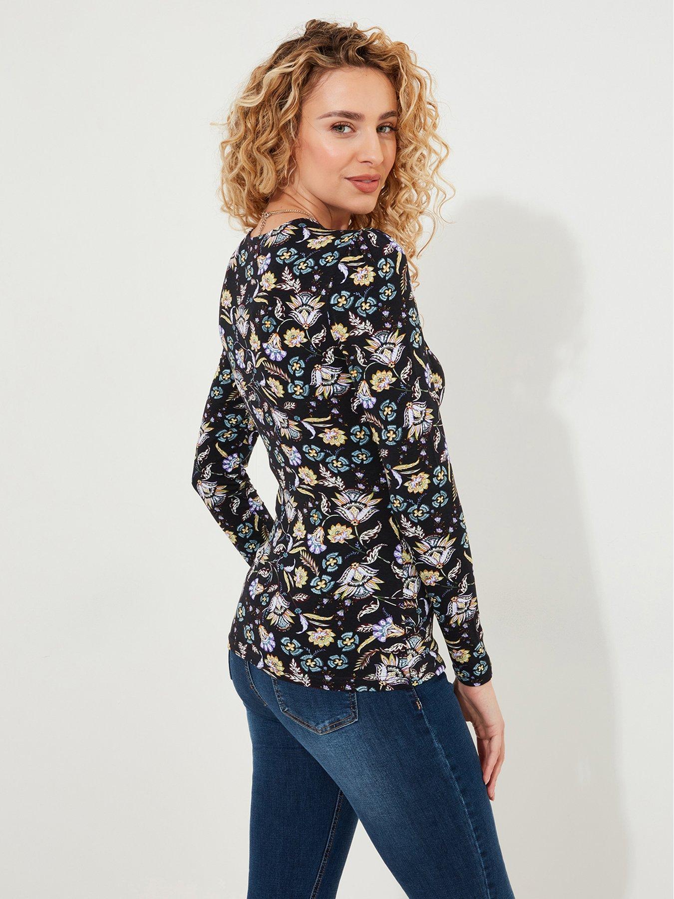 Image 2 of 6 of Joe Browns Aria Jersey Wrap Top -black