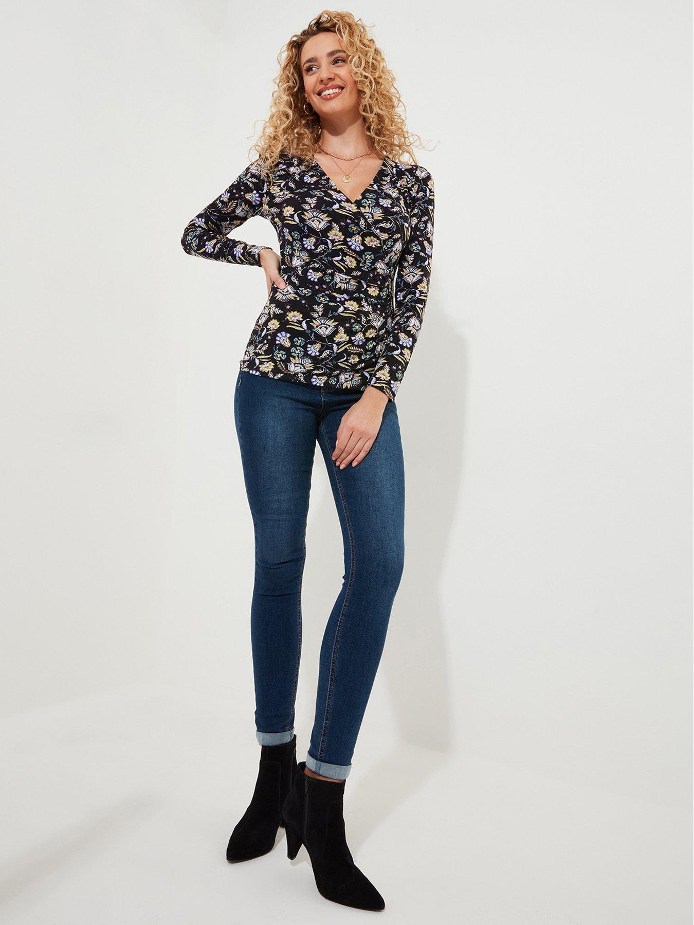 Image 3 of 6 of Joe Browns Aria Jersey Wrap Top -black