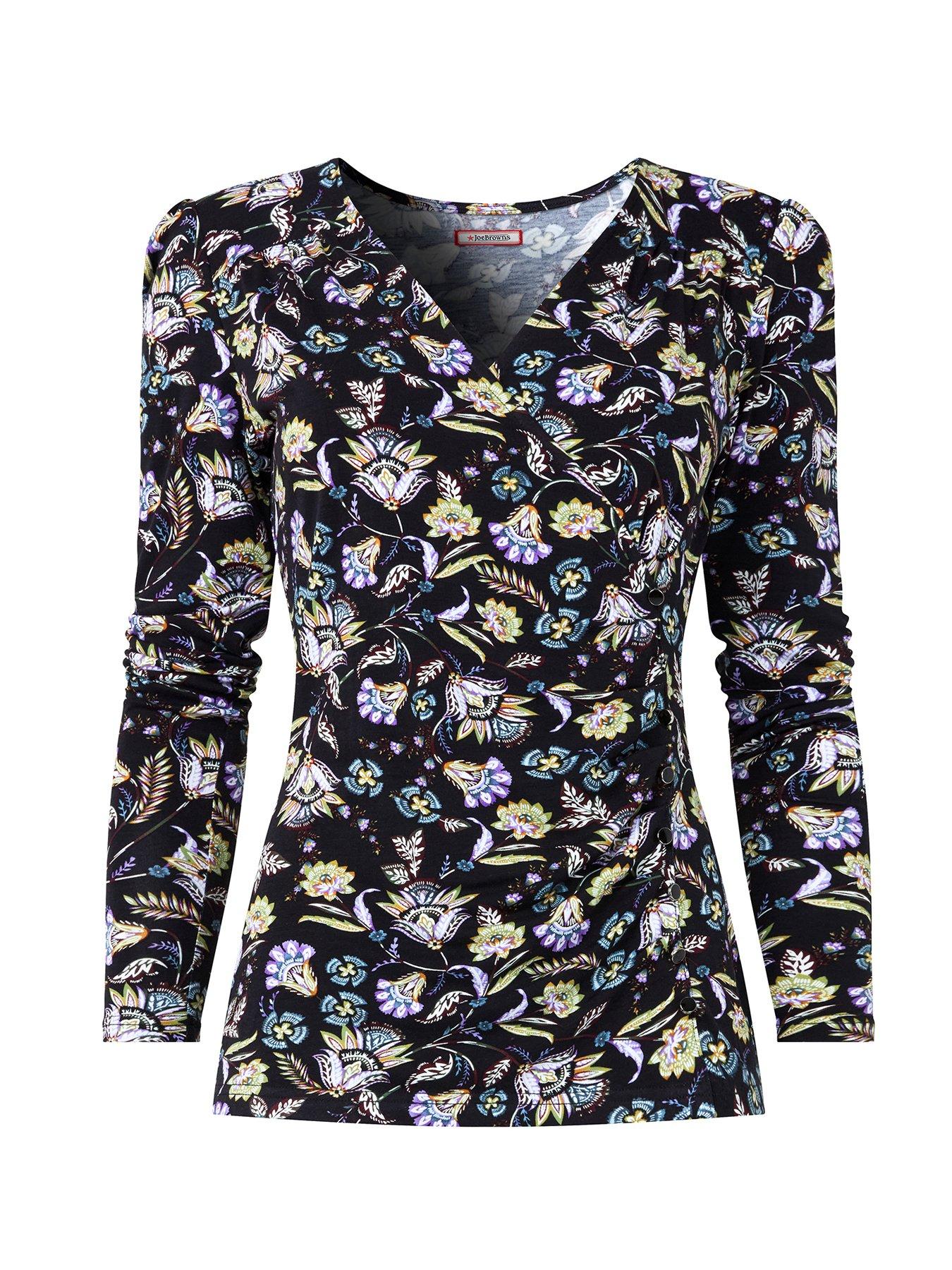 Image 6 of 6 of Joe Browns Aria Jersey Wrap Top -black