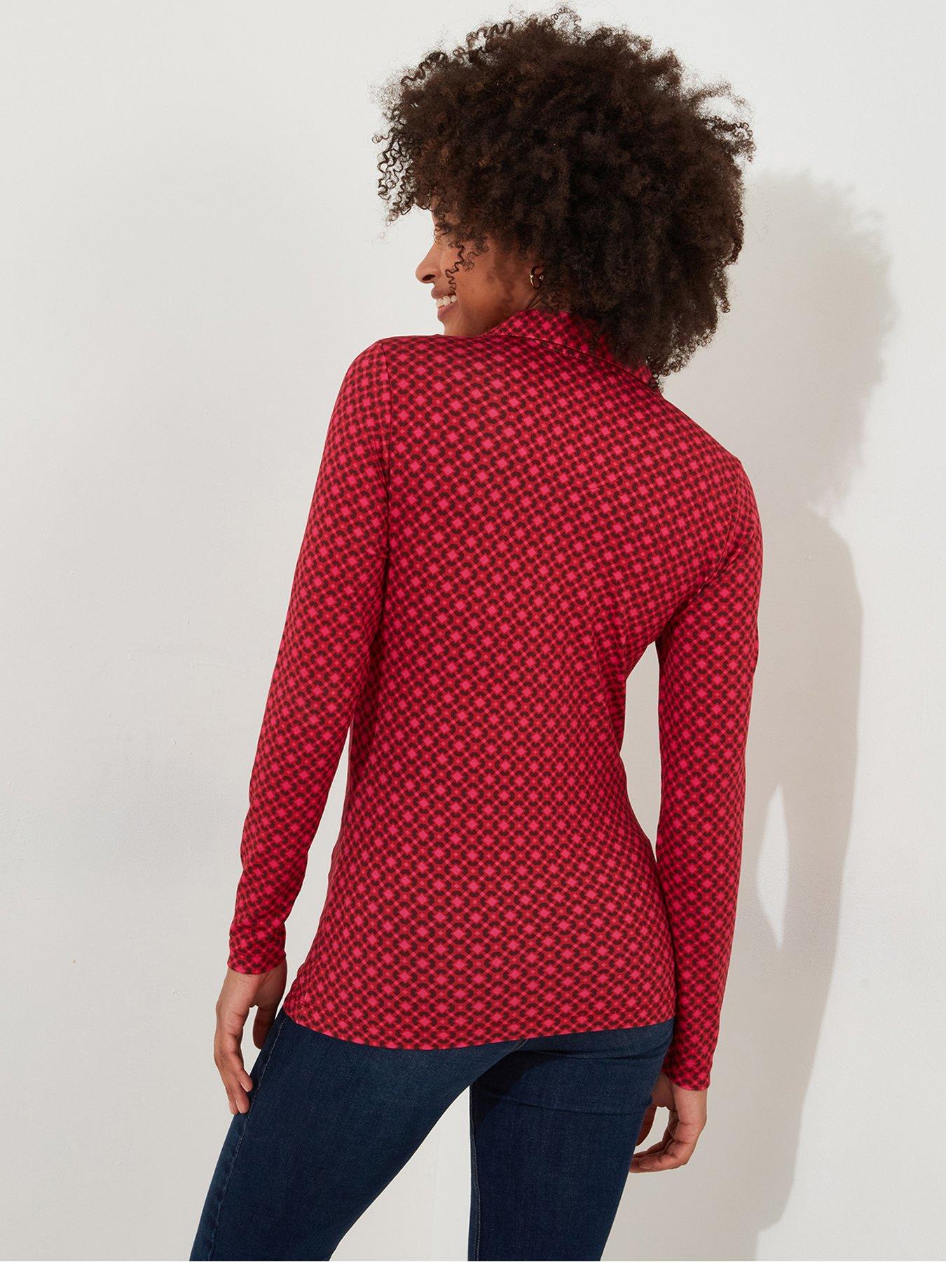  image of joe-browns-lola-geo-jersey-print-top--pink