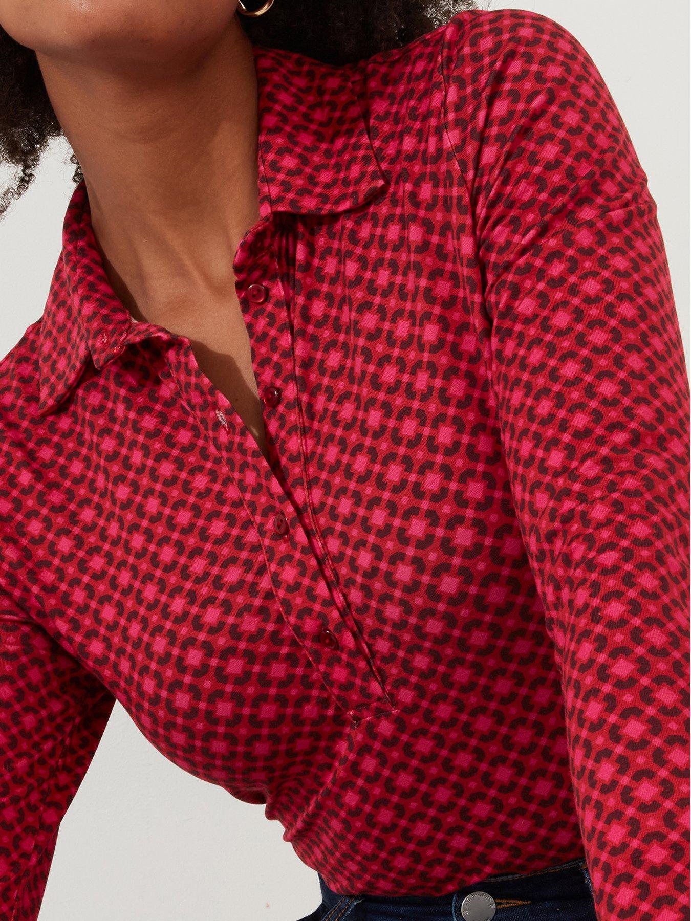  image of joe-browns-lola-geo-jersey-print-top--pink