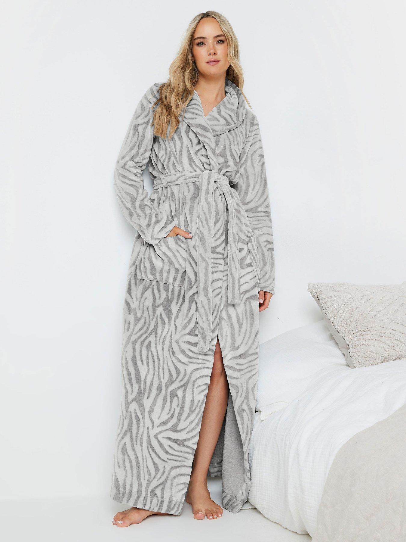  image of long-tall-sally-tall-zebra-clipped-shawl-robe