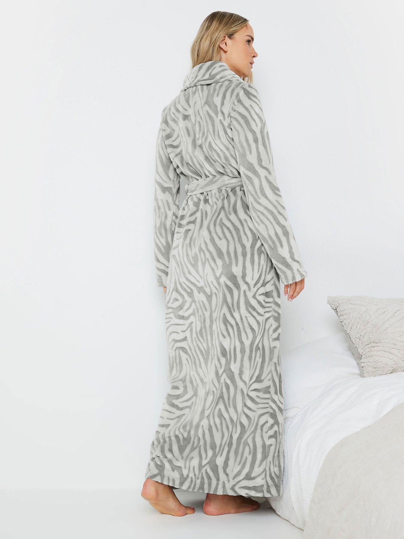  image of long-tall-sally-tall-zebra-clipped-shawl-robe