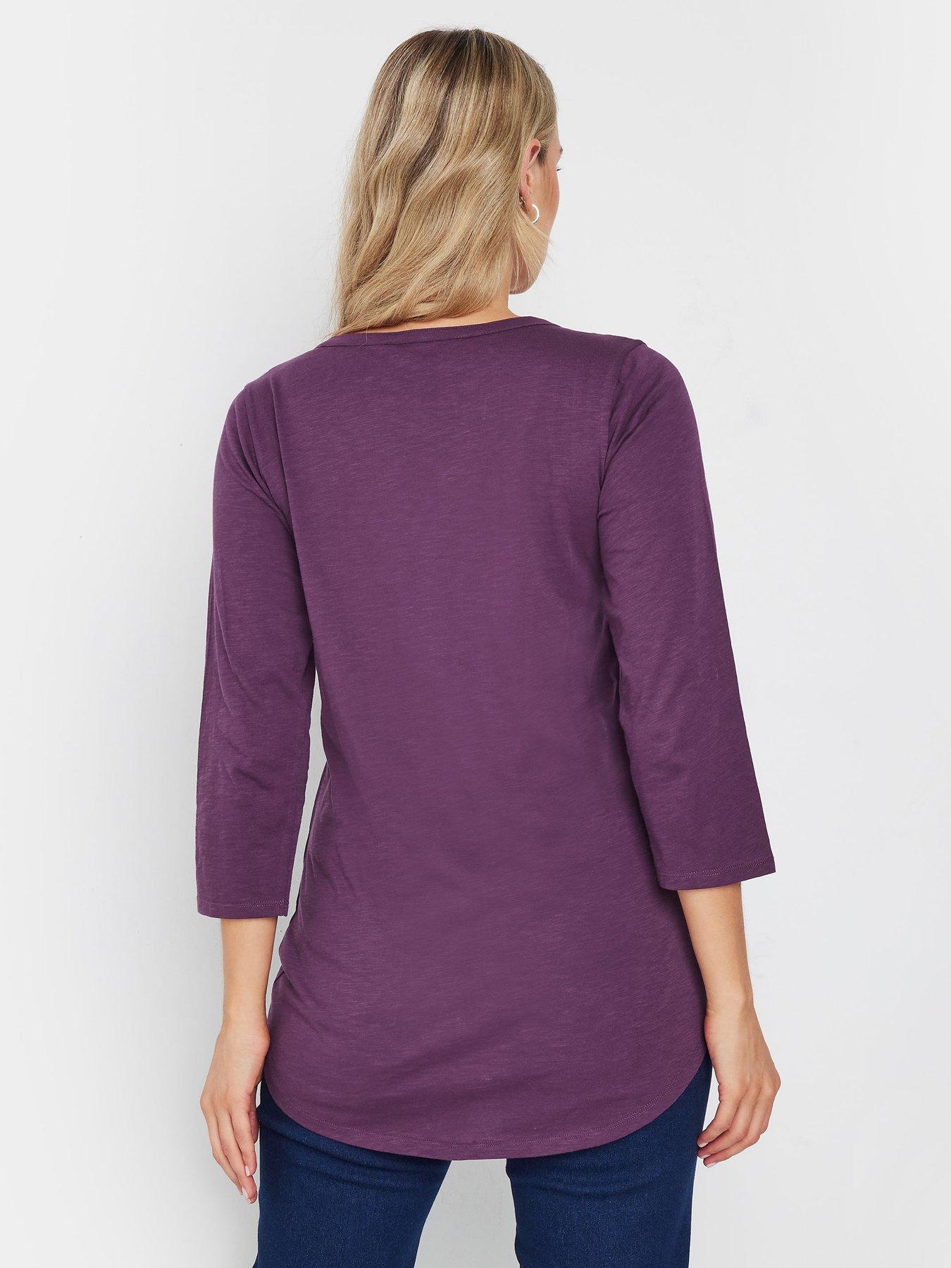  image of long-tall-sally-2-pack-34-sleeve-pintuck-top-multi