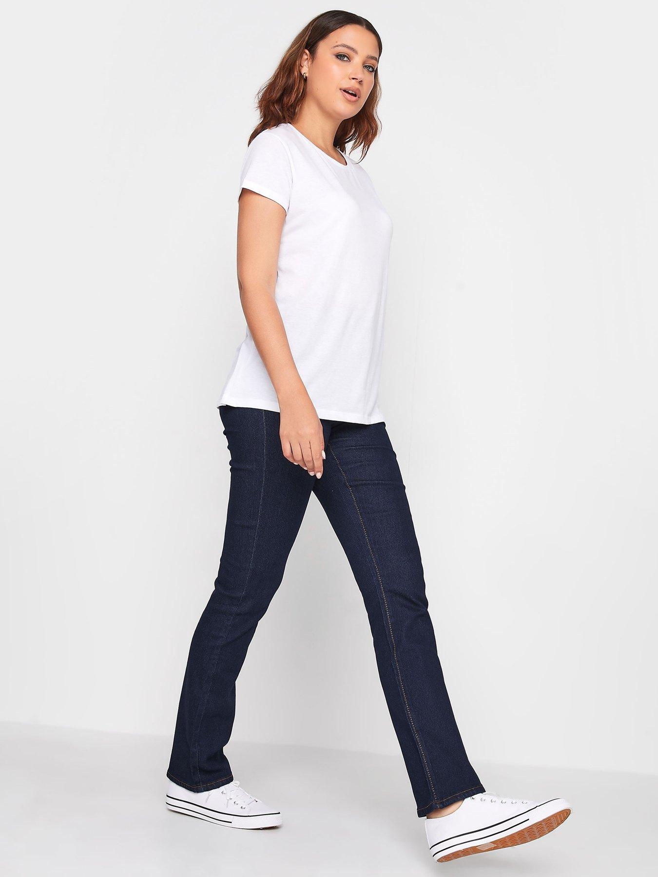  image of long-tall-sally-tall-straight-leg-jeans-blue
