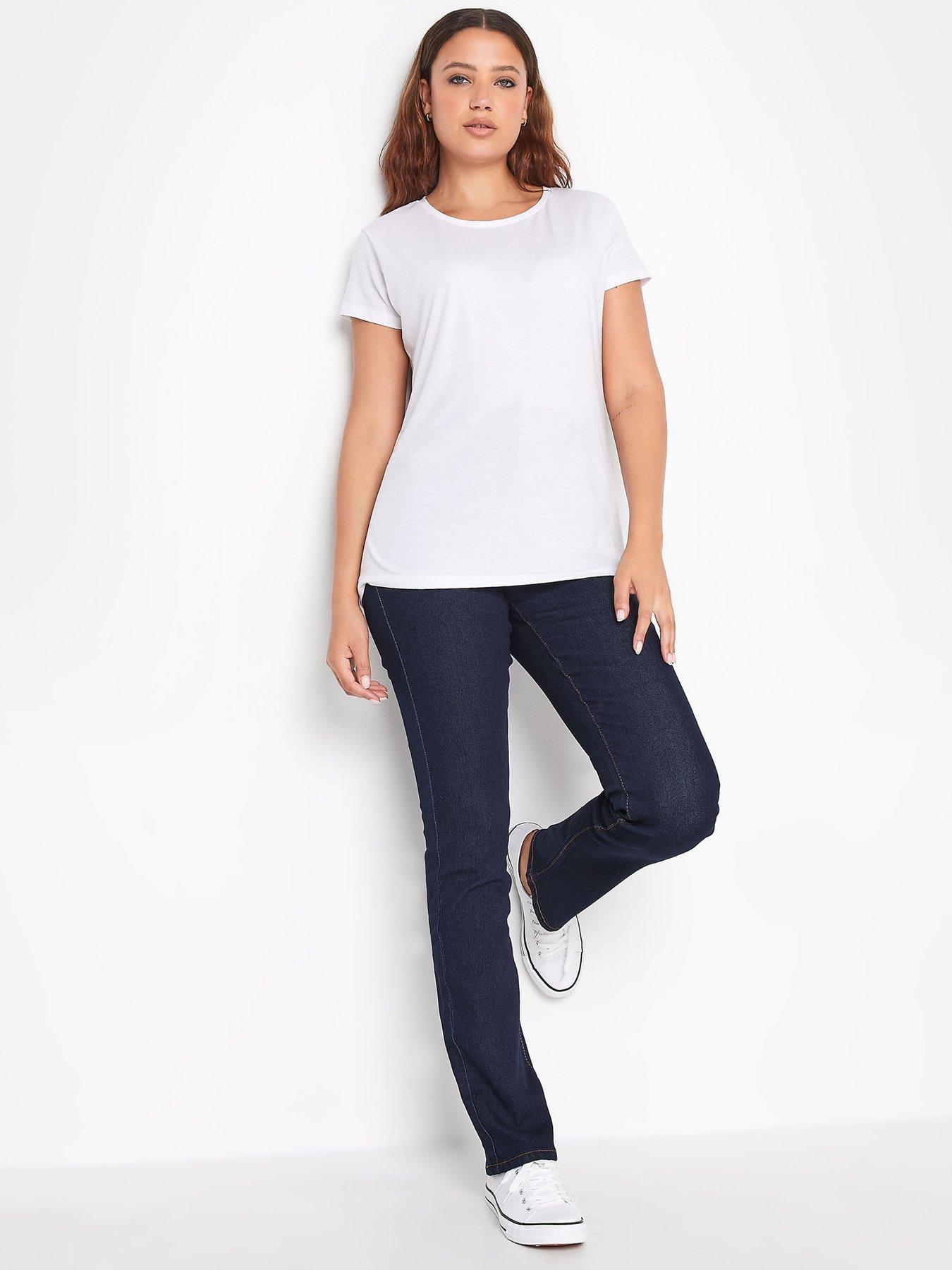  image of long-tall-sally-tall-straight-leg-jeans-blue