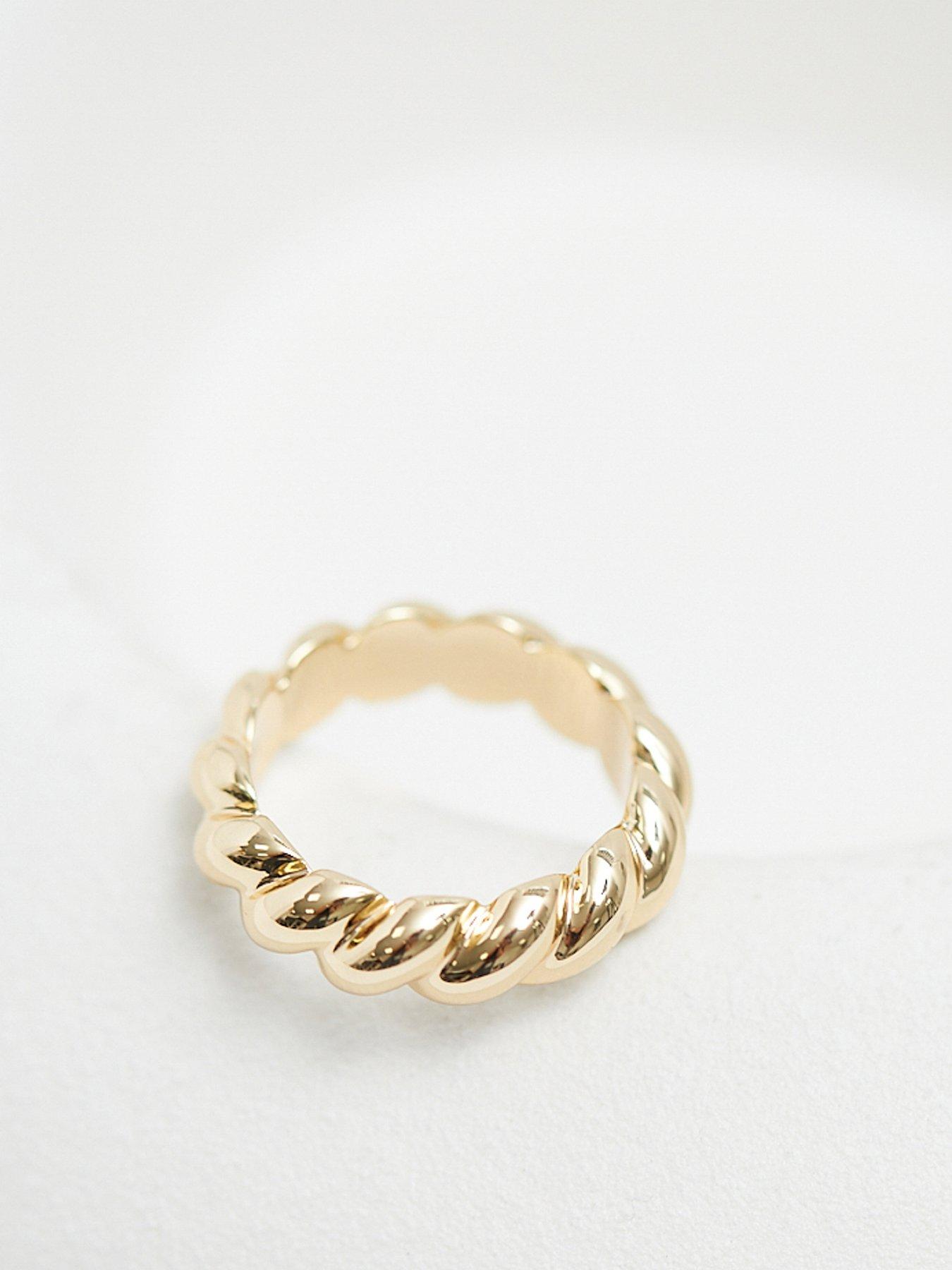 undefined Gold Plated Polished Twisted Ring