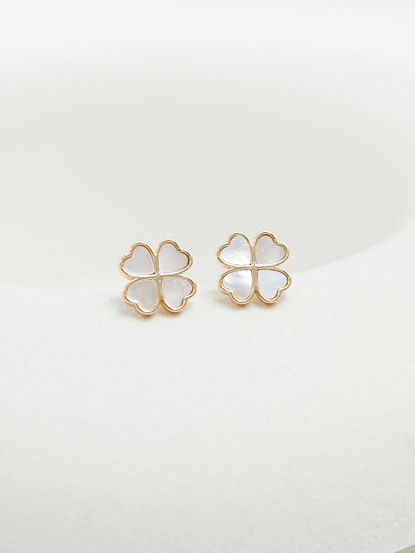 Image 3 of 3 of Jon Richard Gold Plated And Crystal Floral Mini Stud Earrings