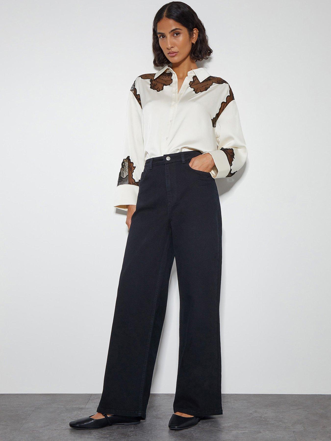 undefined Ruby Wide Leg Jeans - Black