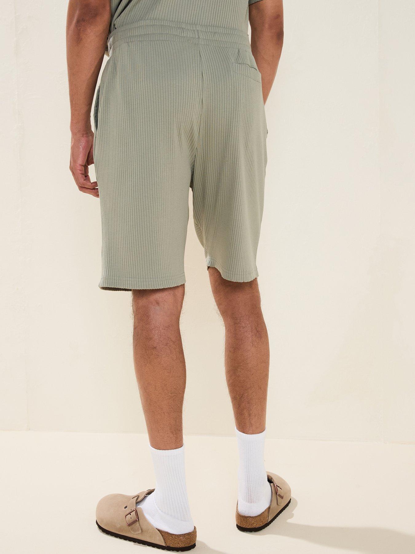 stillFront image of very-man-jersey-rib-shorts-sage