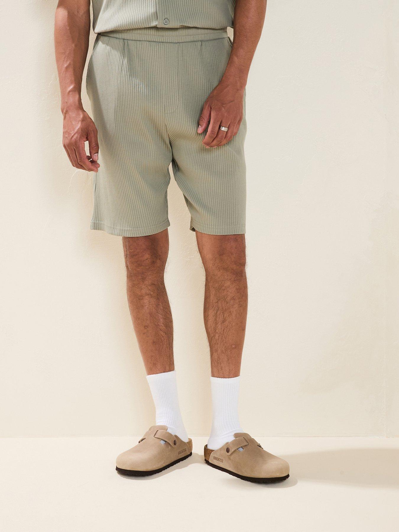  image of very-man-jersey-rib-shorts-sage
